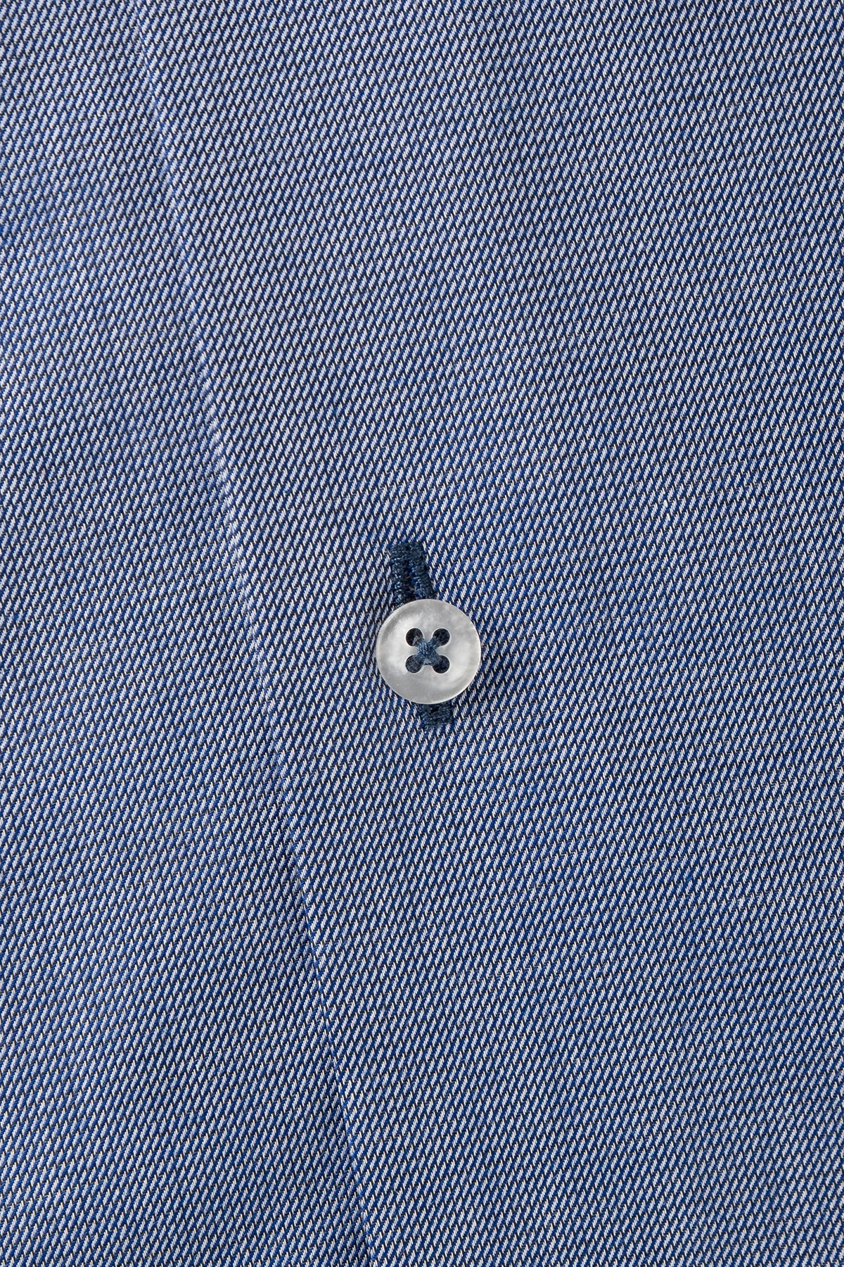 Blue slim fit shirt with contrast details