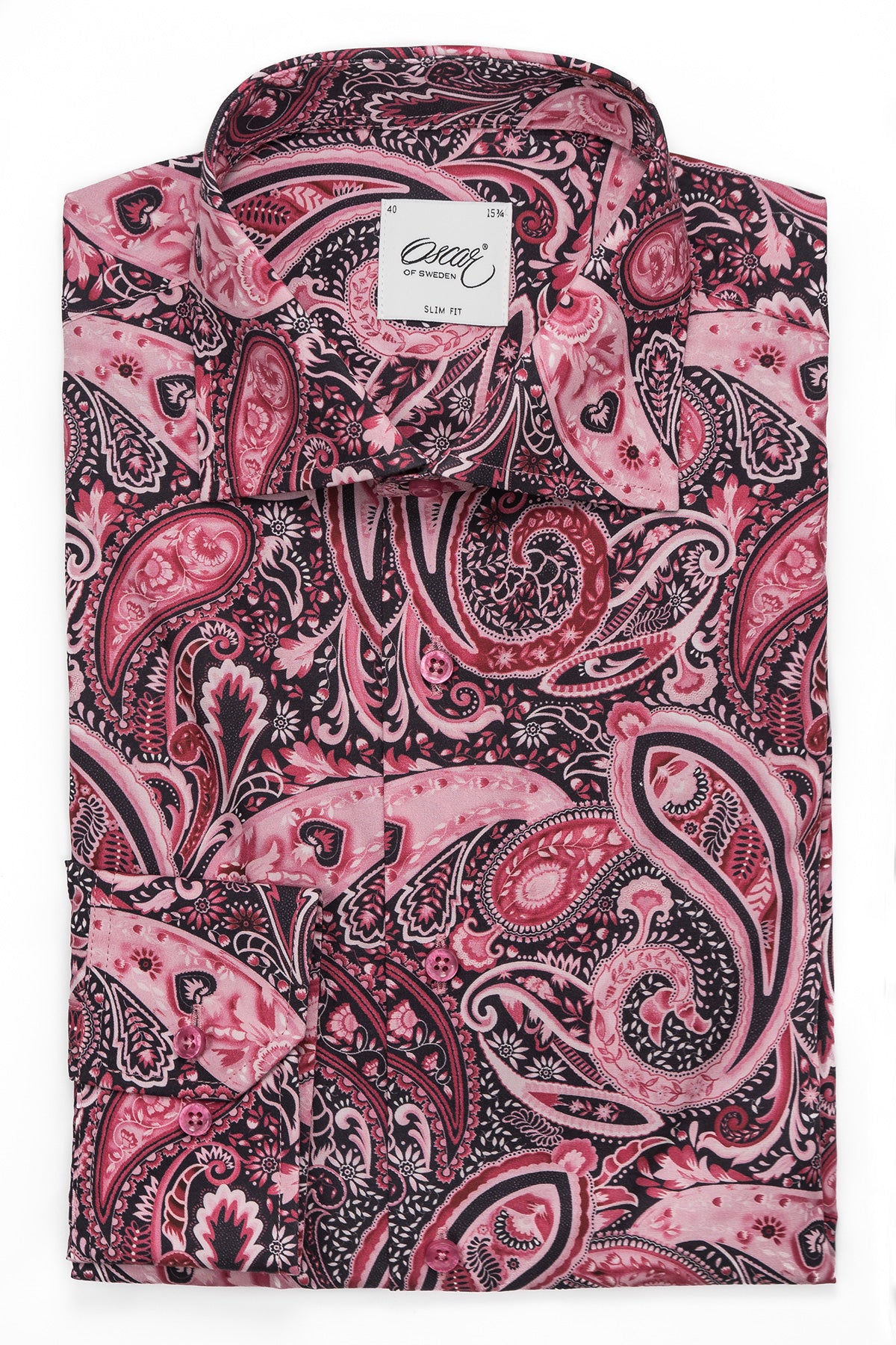Pink paisley printed regular fit shirt