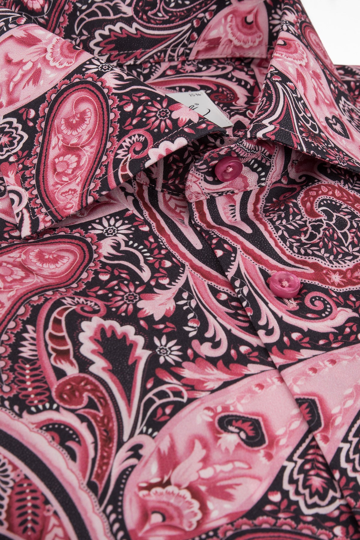Pink paisley printed regular fit shirt