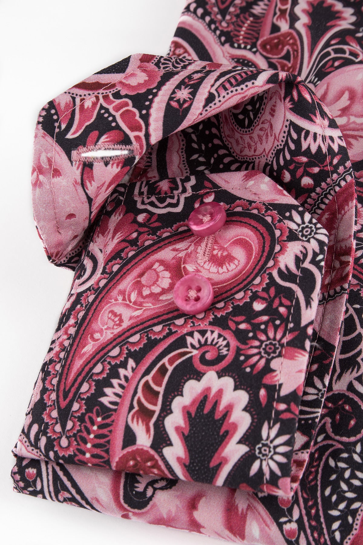 Pink paisley printed regular fit shirt