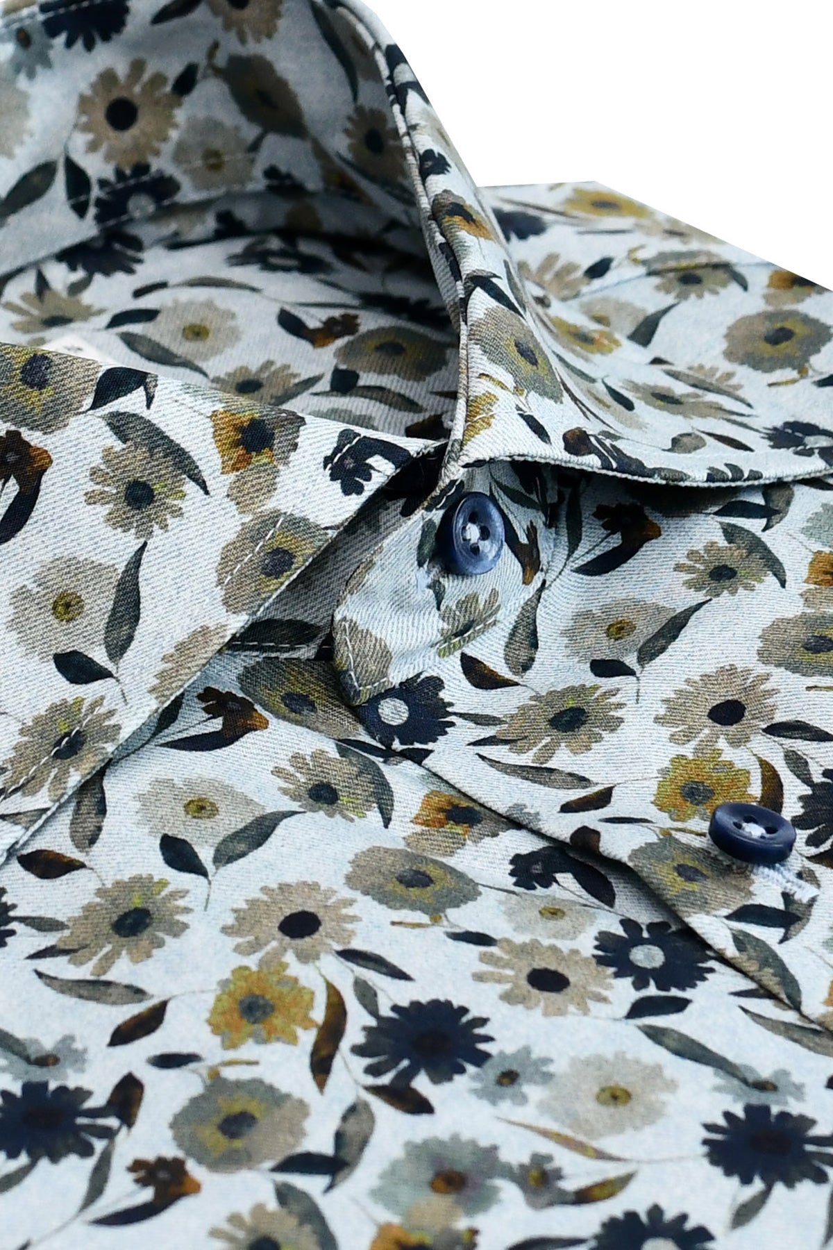 Light blue floral shirt regular fit