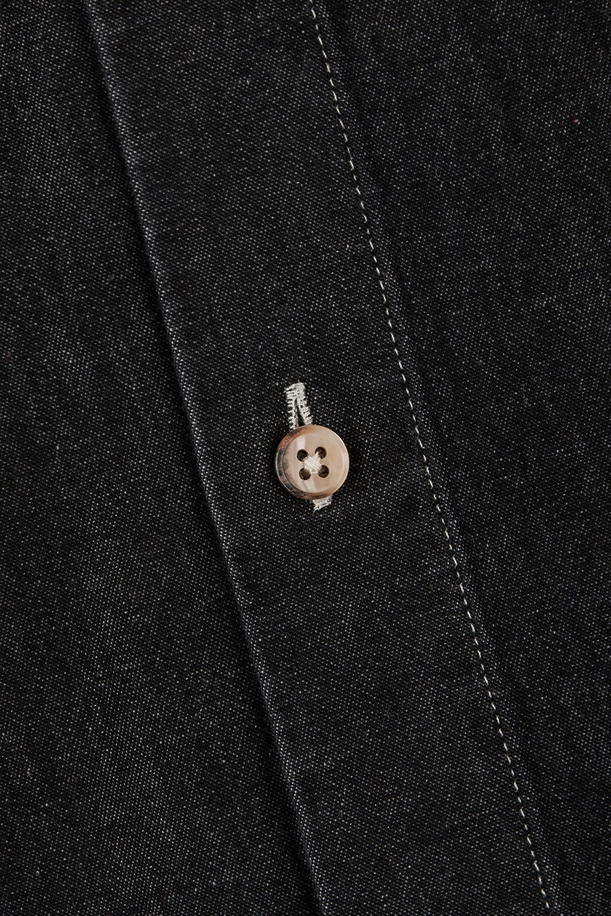 Black regular fit denim shirt