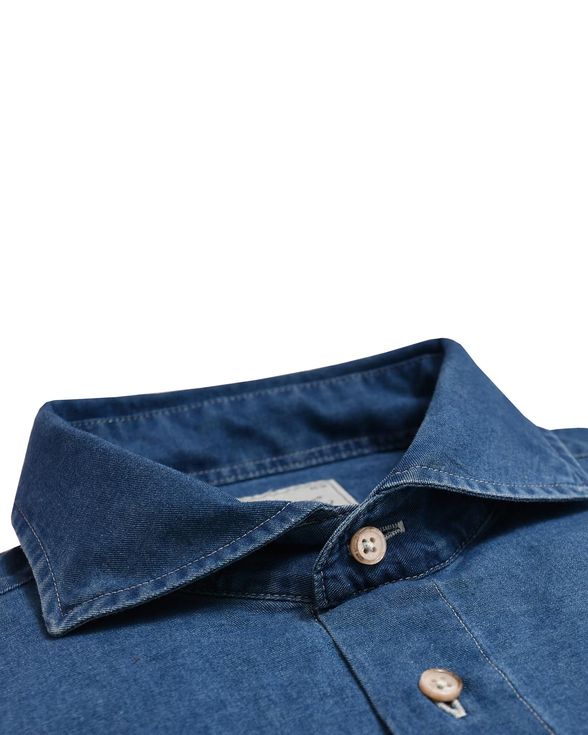 Dark blue slim fit denim shirt