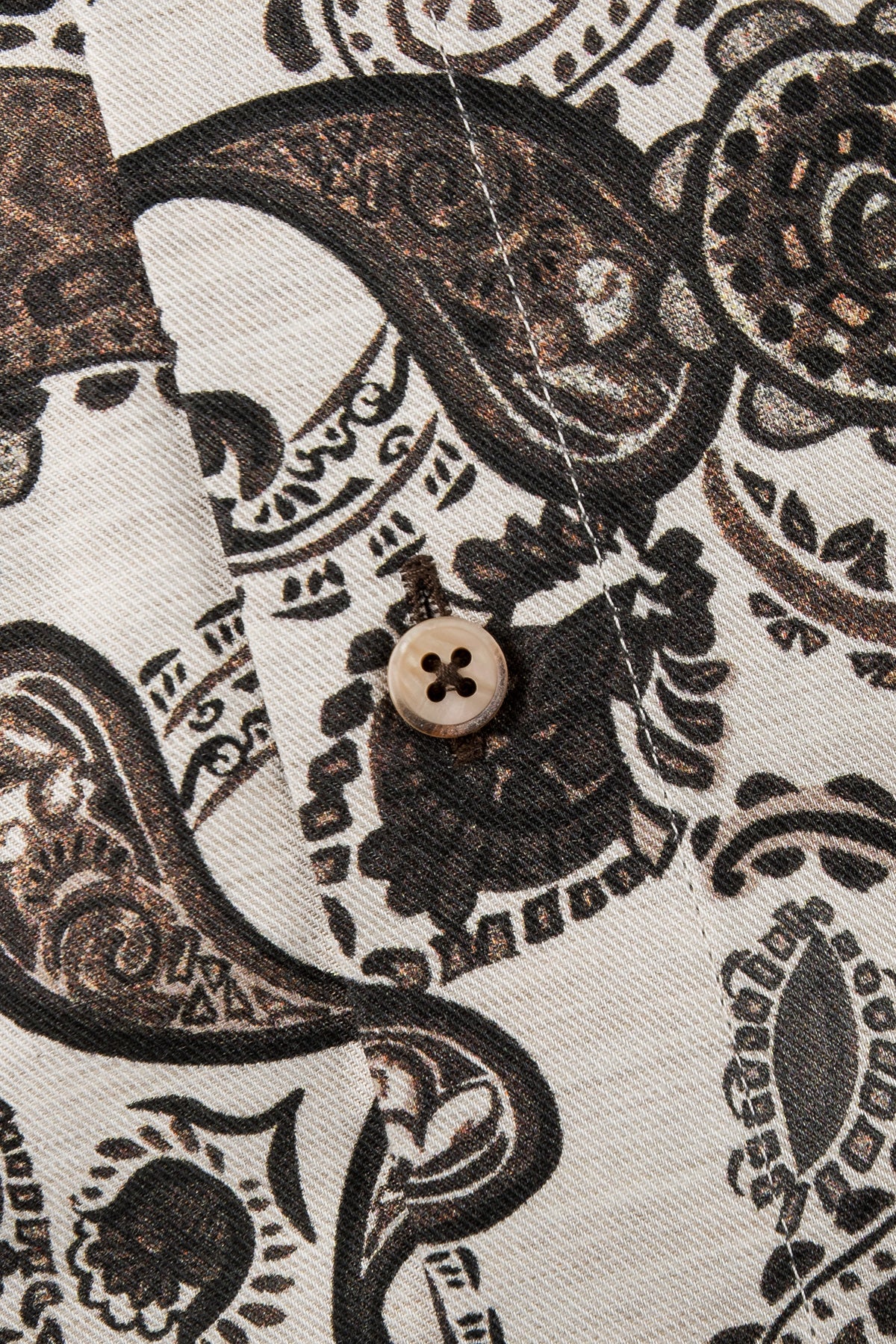 Brown paisley printed regular fit shirt