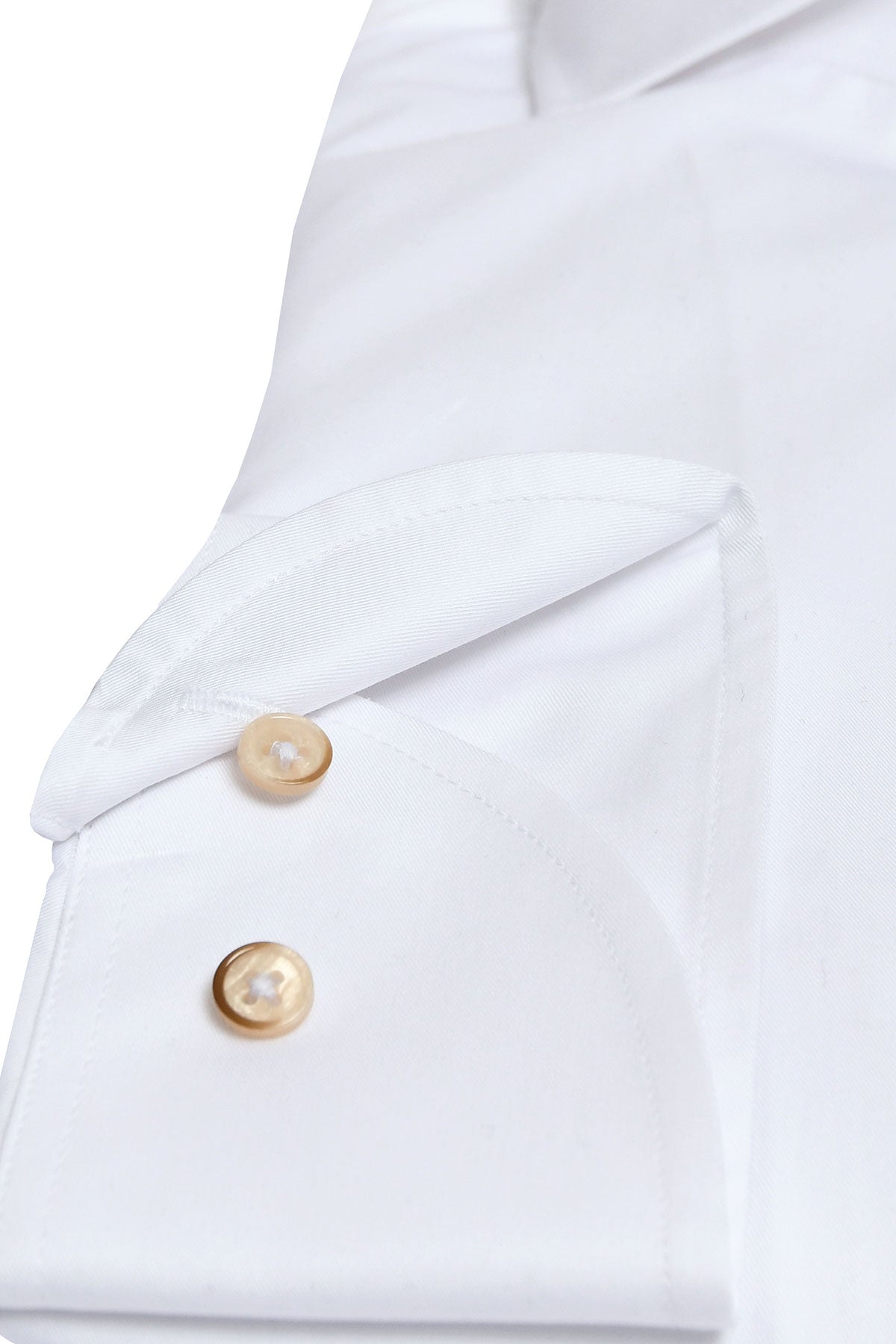 Vit skjorta med one piece-krage slim fit