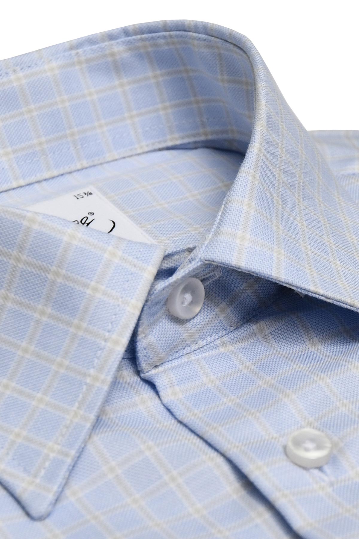 Blue checked regular fit shirt