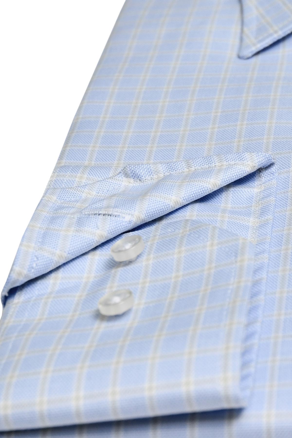 Blue checked regular fit shirt