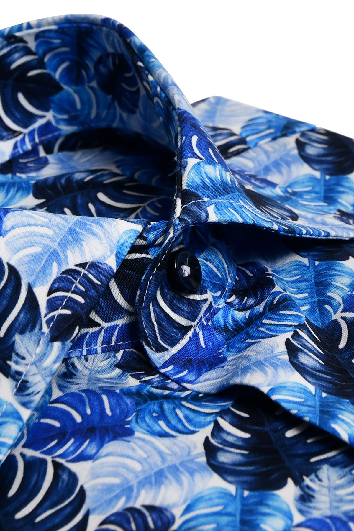 Blue printed regular fit shirt