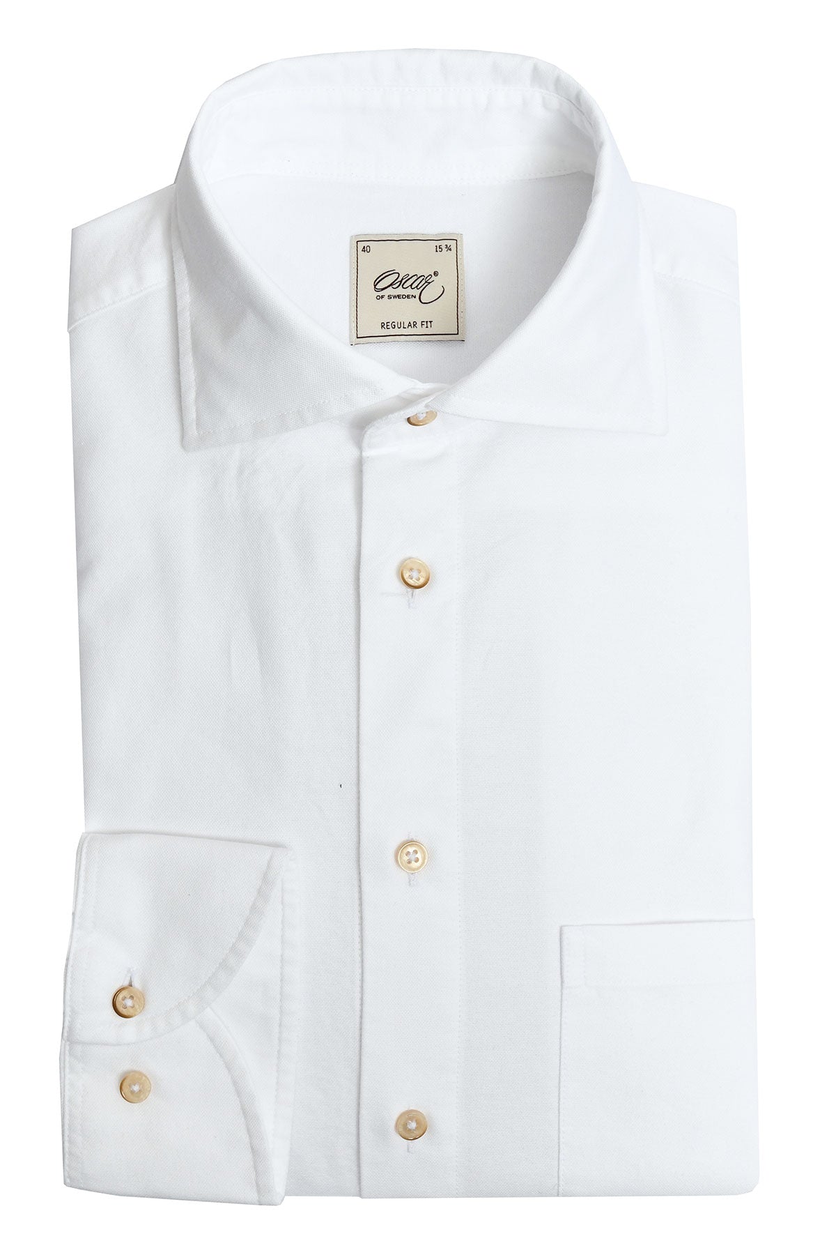 White washed oxford regular fit shirt