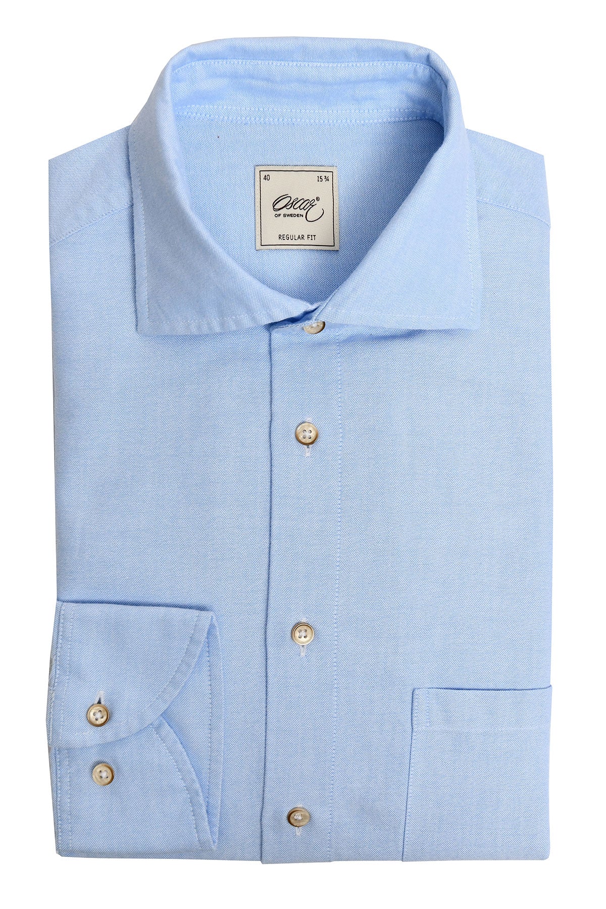 Light blue washed oxford regular fit shirt