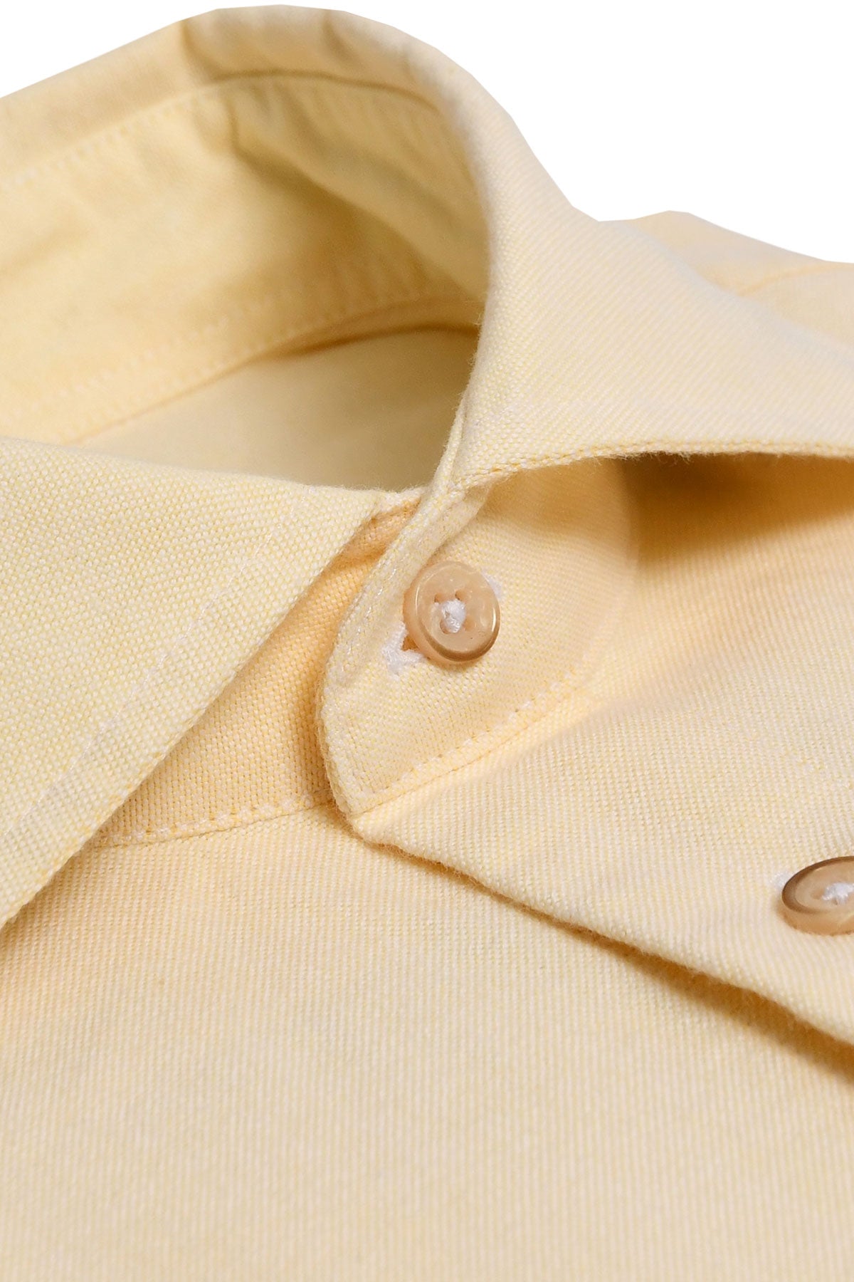 Yellow washed oxford regular fit shirt