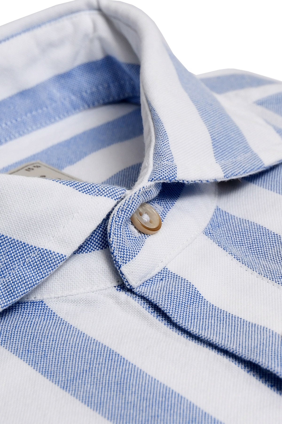 Blue striped regular fit oxford shirt