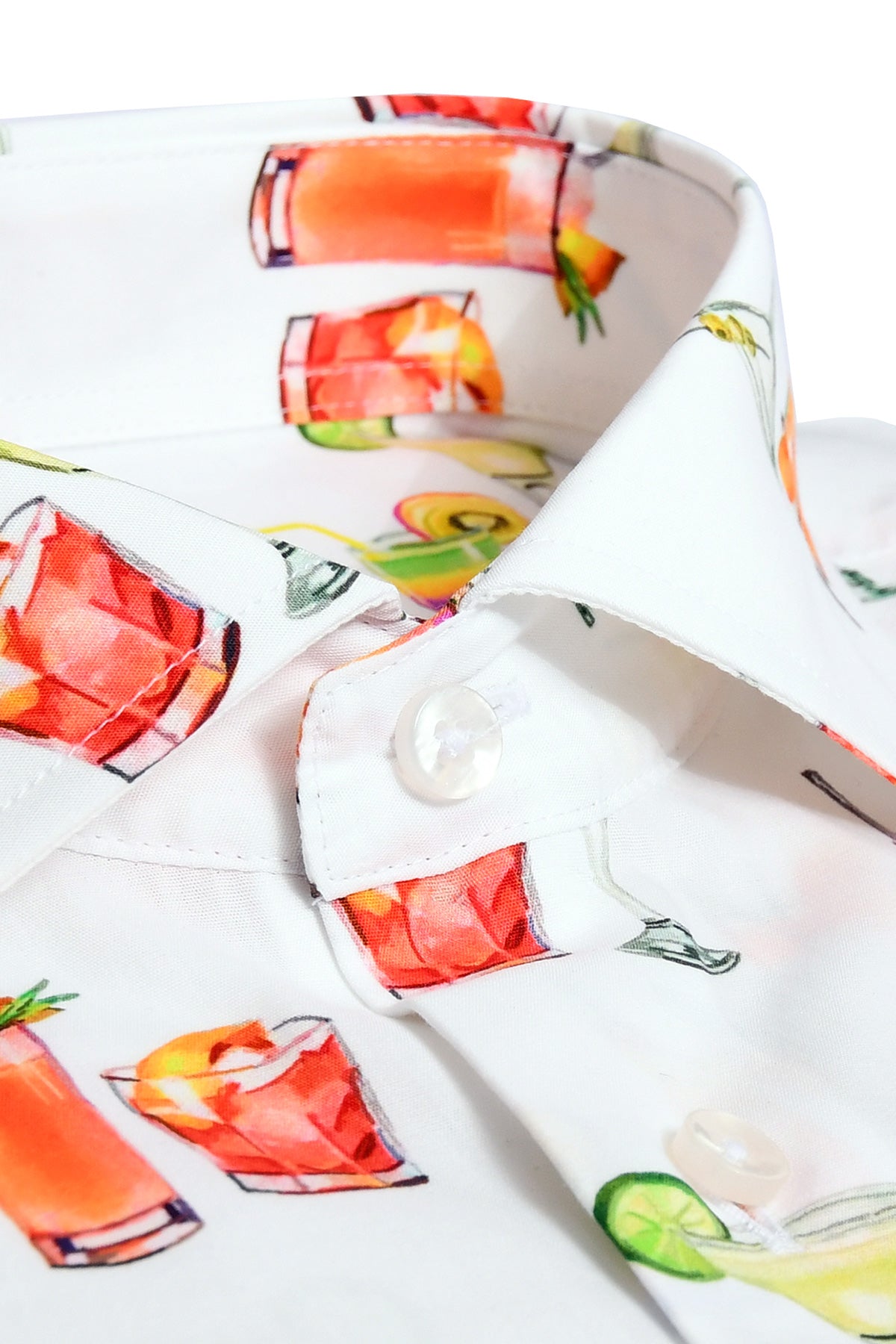 Cocktail patterned regular fit shirt