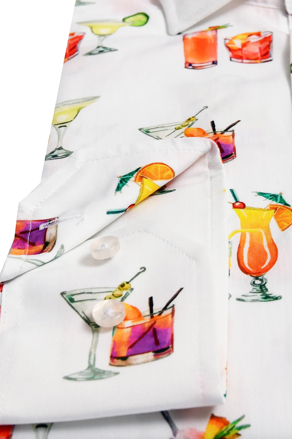 Cocktail patterned regular fit shirt
