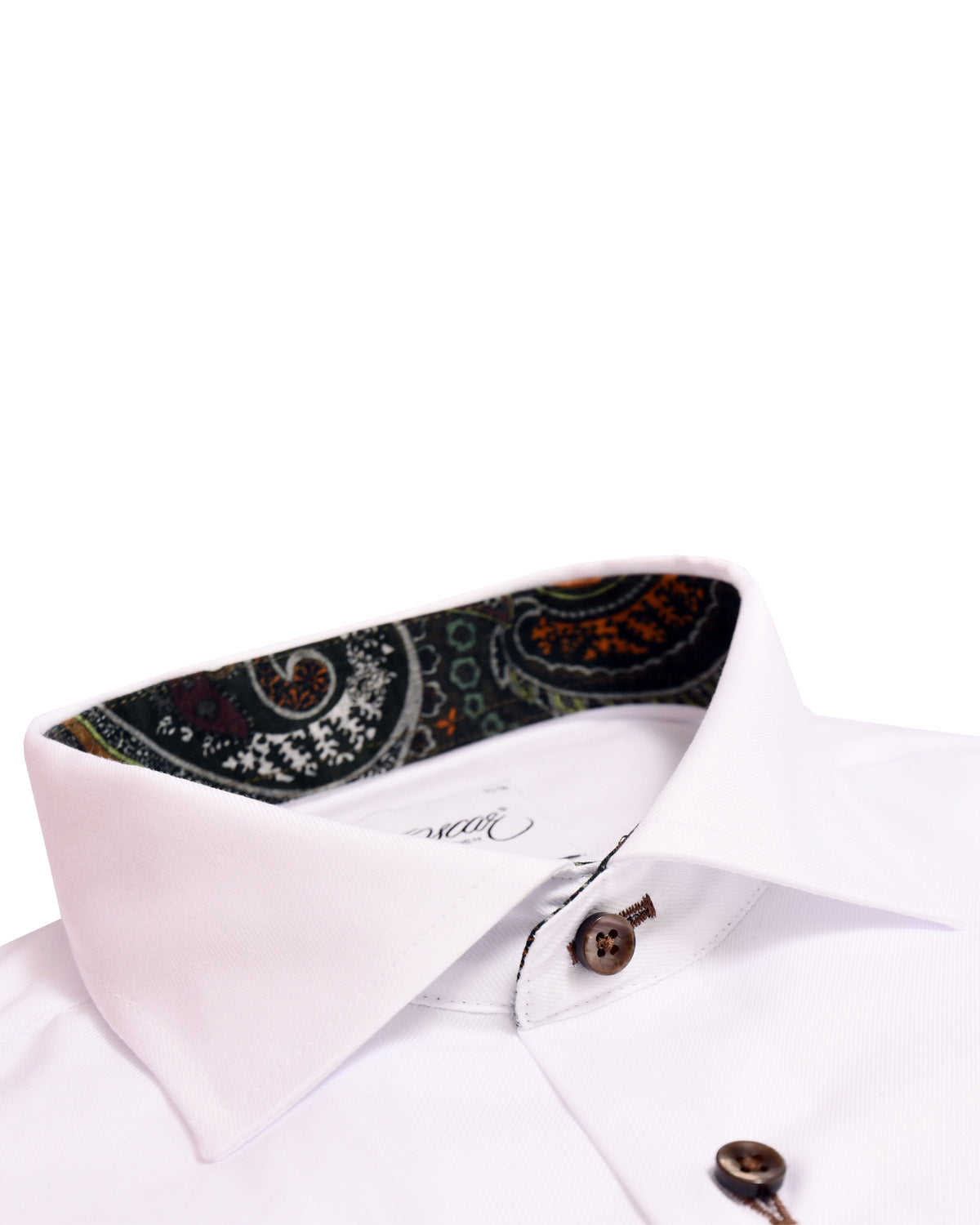 White shirt with contrast details regular fit