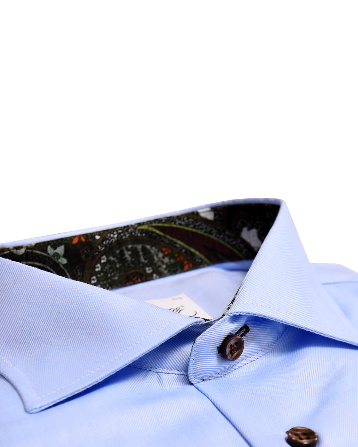 Blue shirt with contrast details slim fit