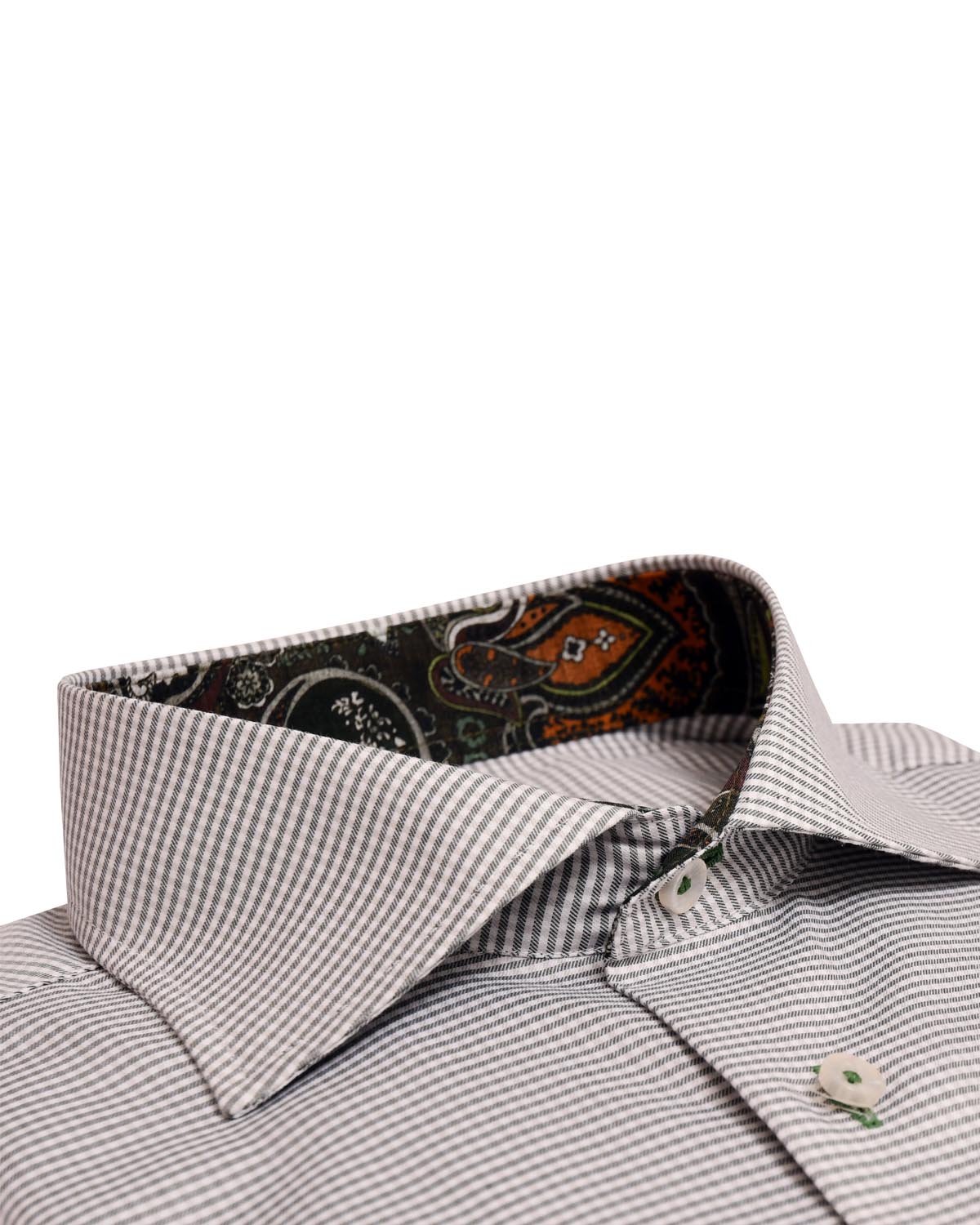 Green checked shirt with contrast details regular fit