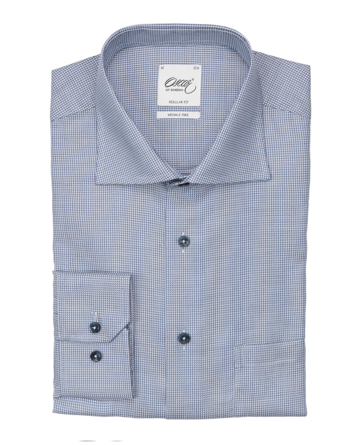 Dark blue shirt regular fit with pocket