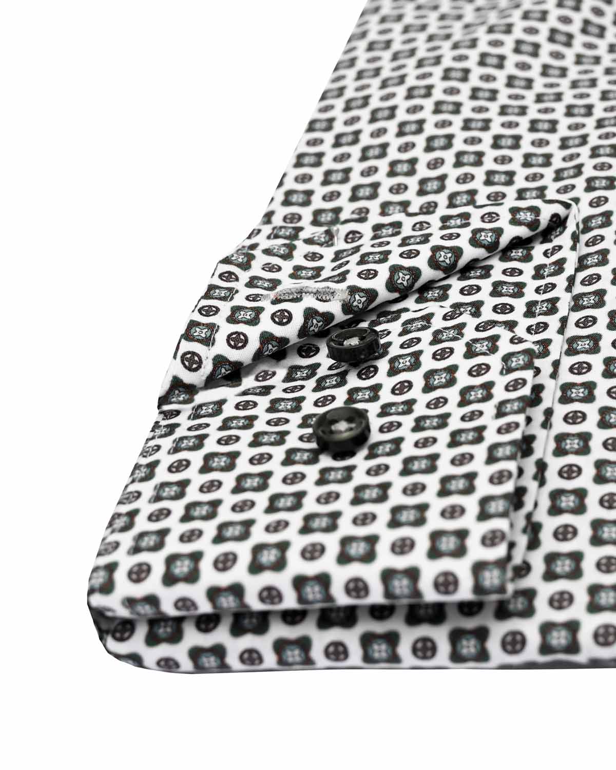 White printed shirt slim fit