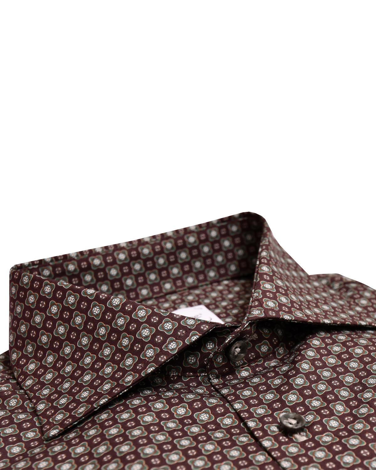 Dark red printed shirt slim fit