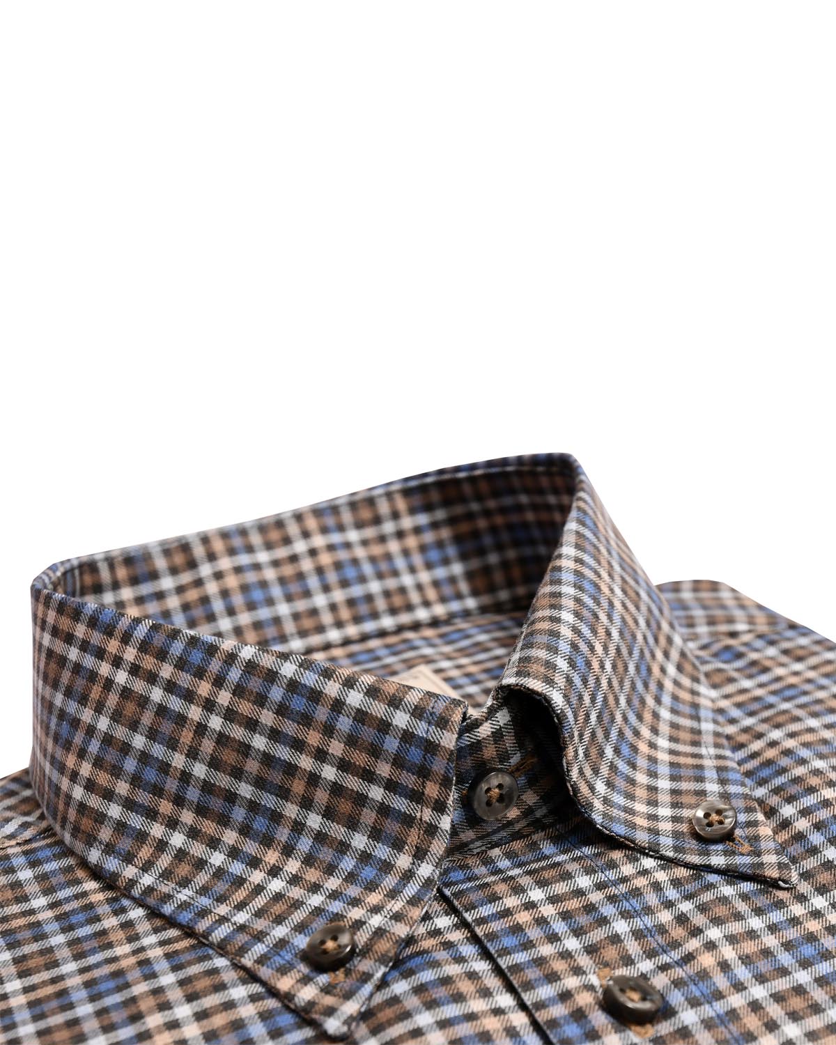 Blue checked button down shirt regular fit