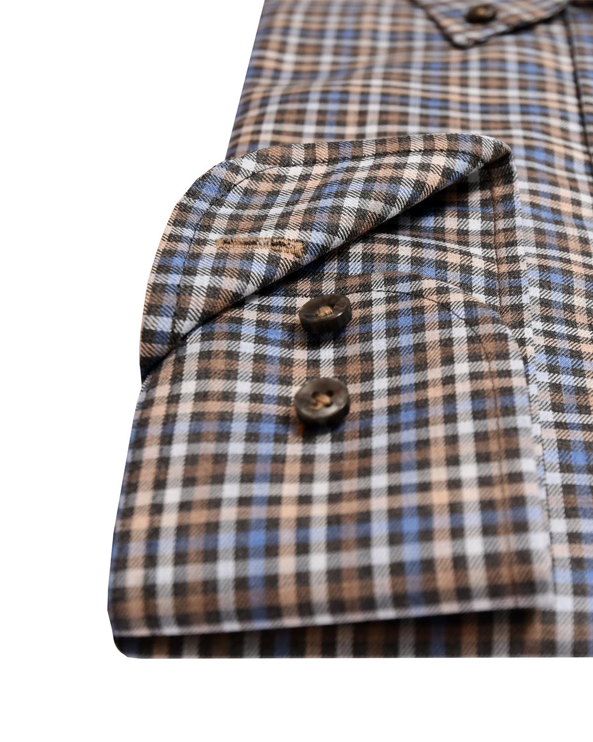 Blue checked button down shirt regular fit