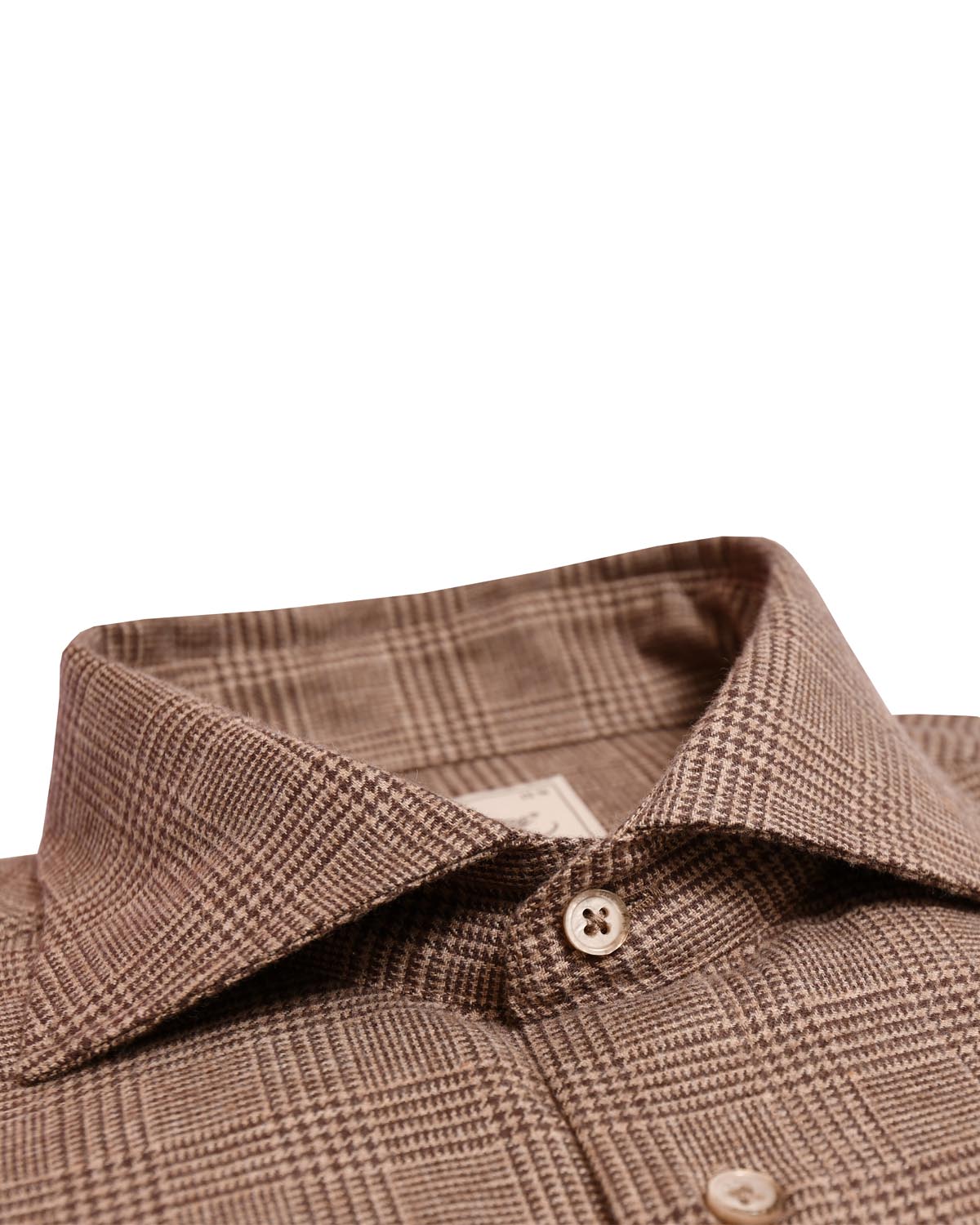 Brown checked flannel shirt regular fit