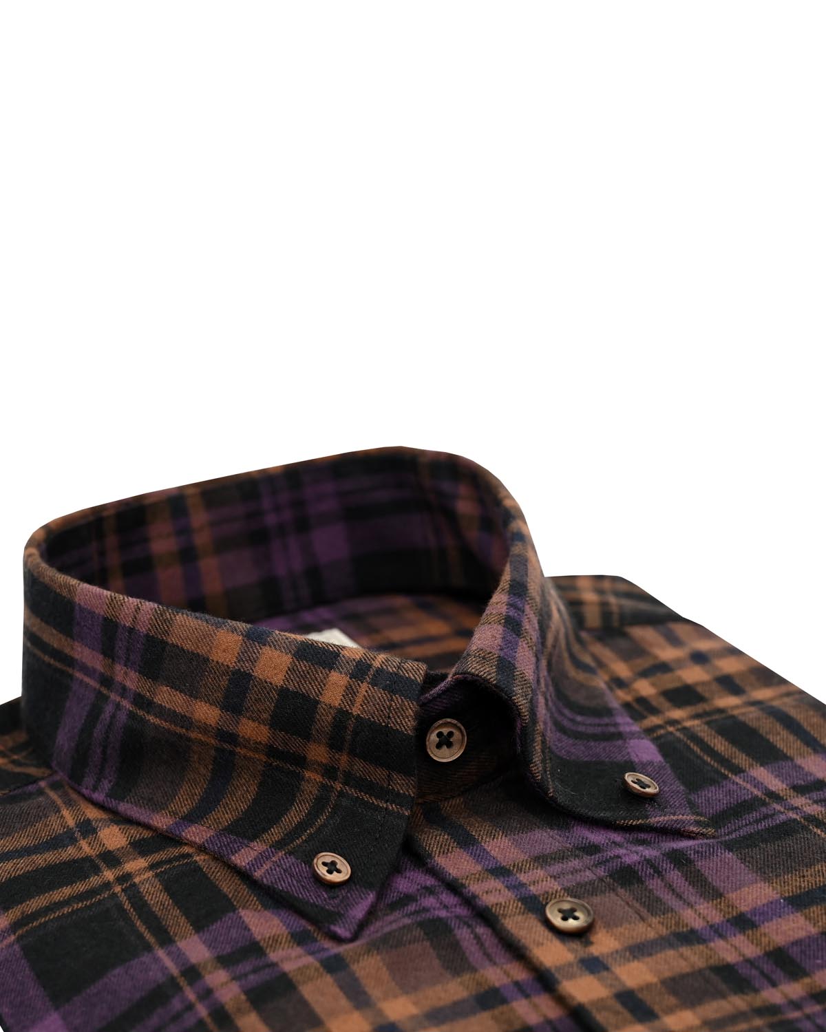Lilarutig flanellskjorta regular fit