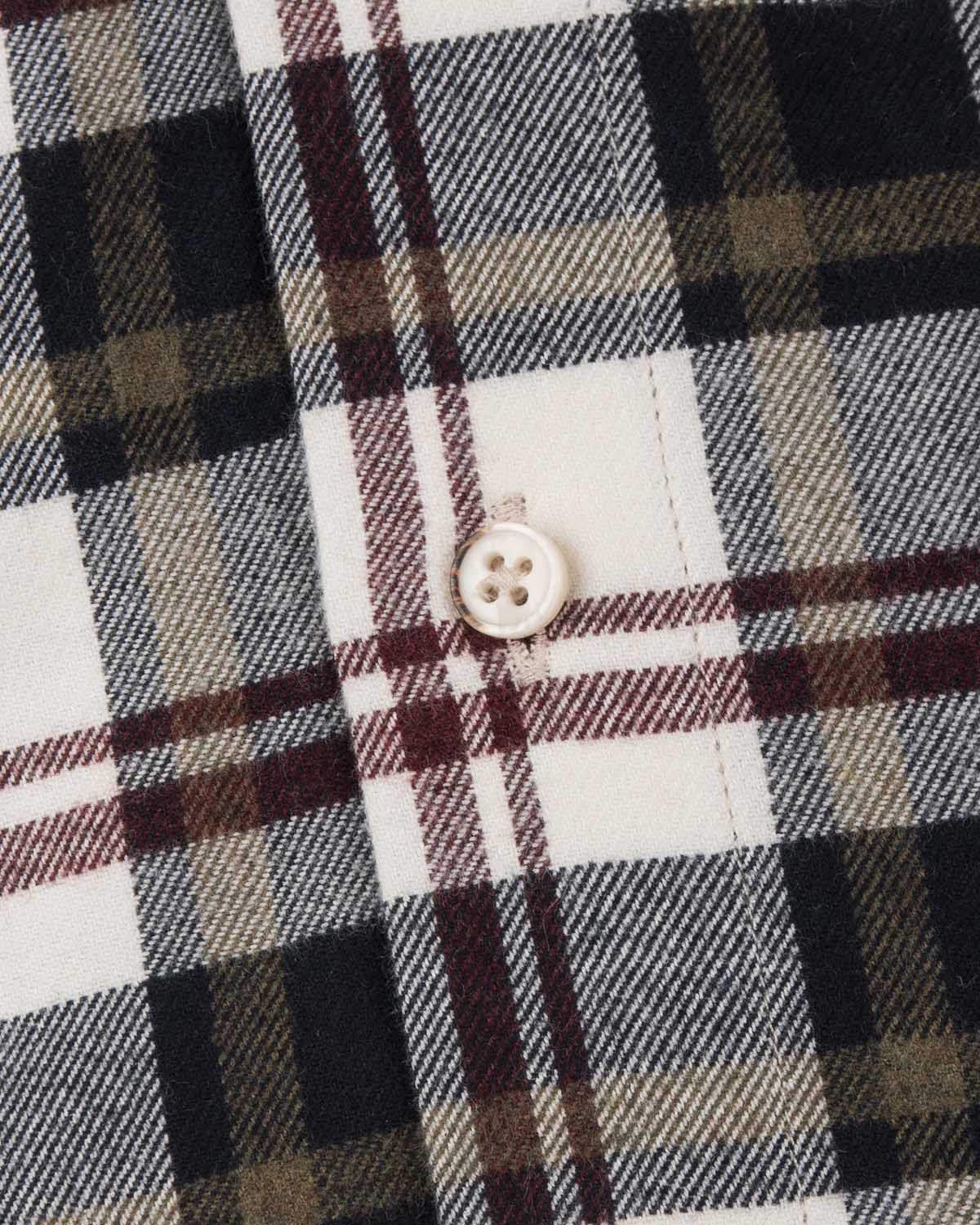 Brown checked flannel shirt regular fit