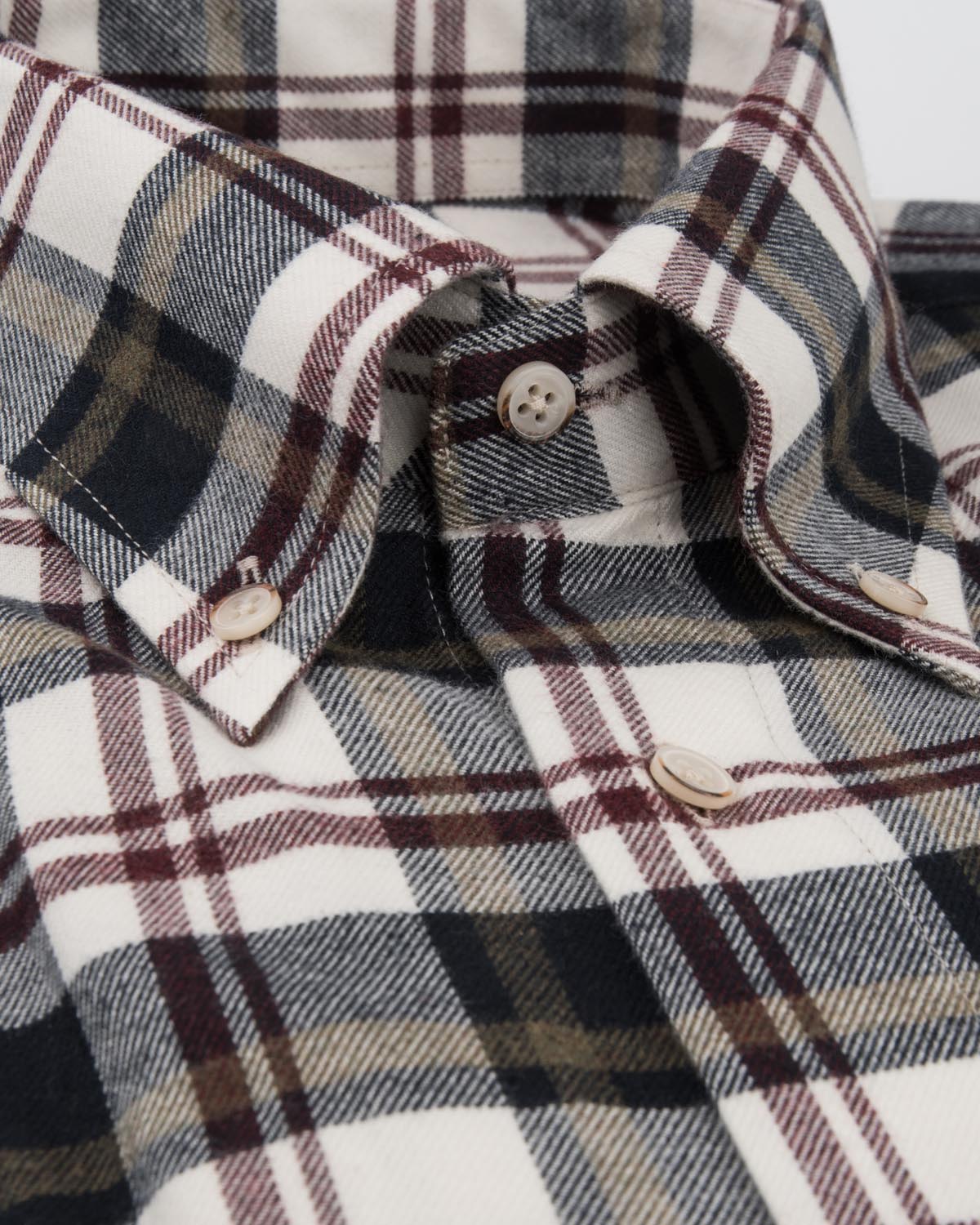 Brown checked flannel shirt regular fit