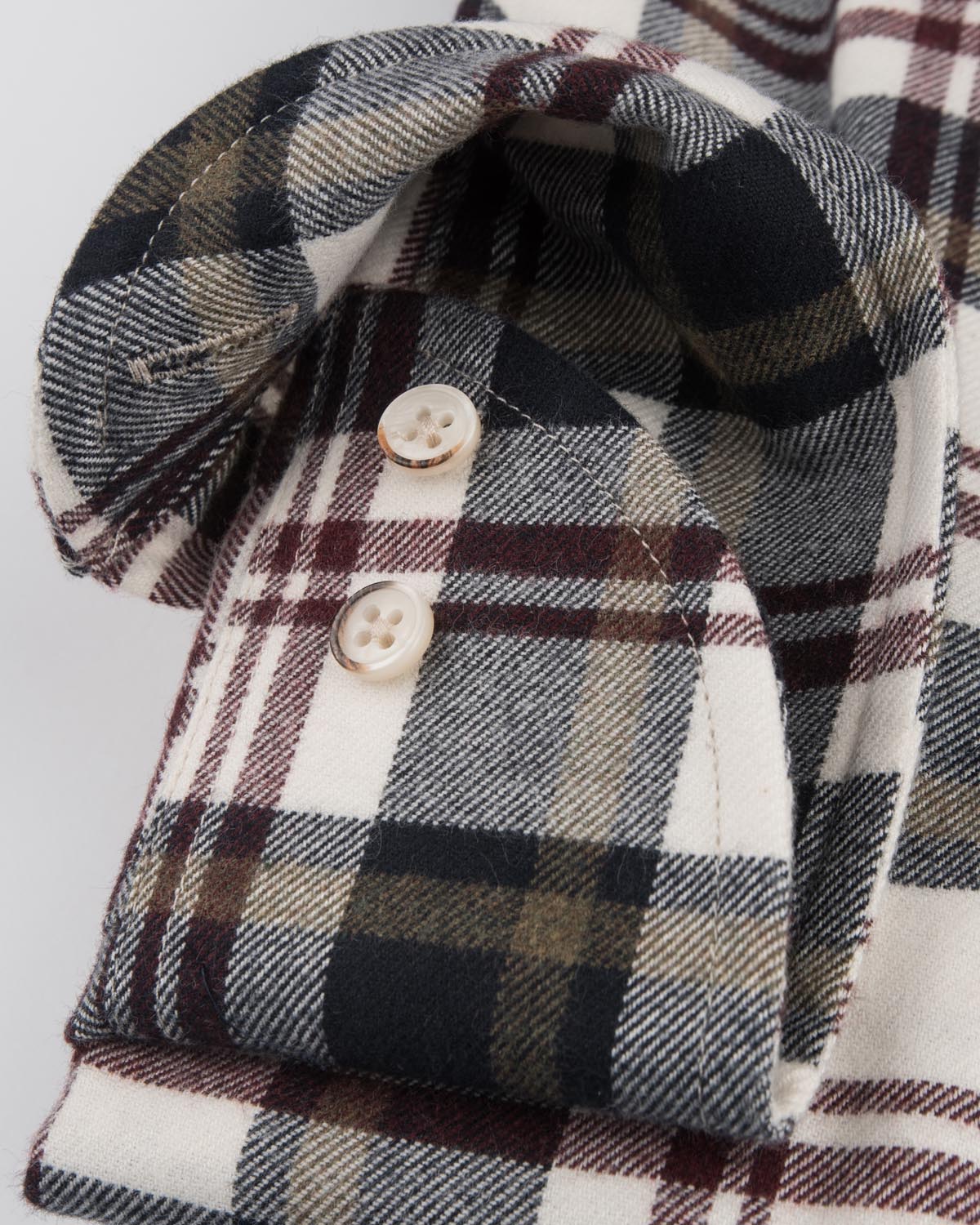 Brown checked flannel shirt slim fit