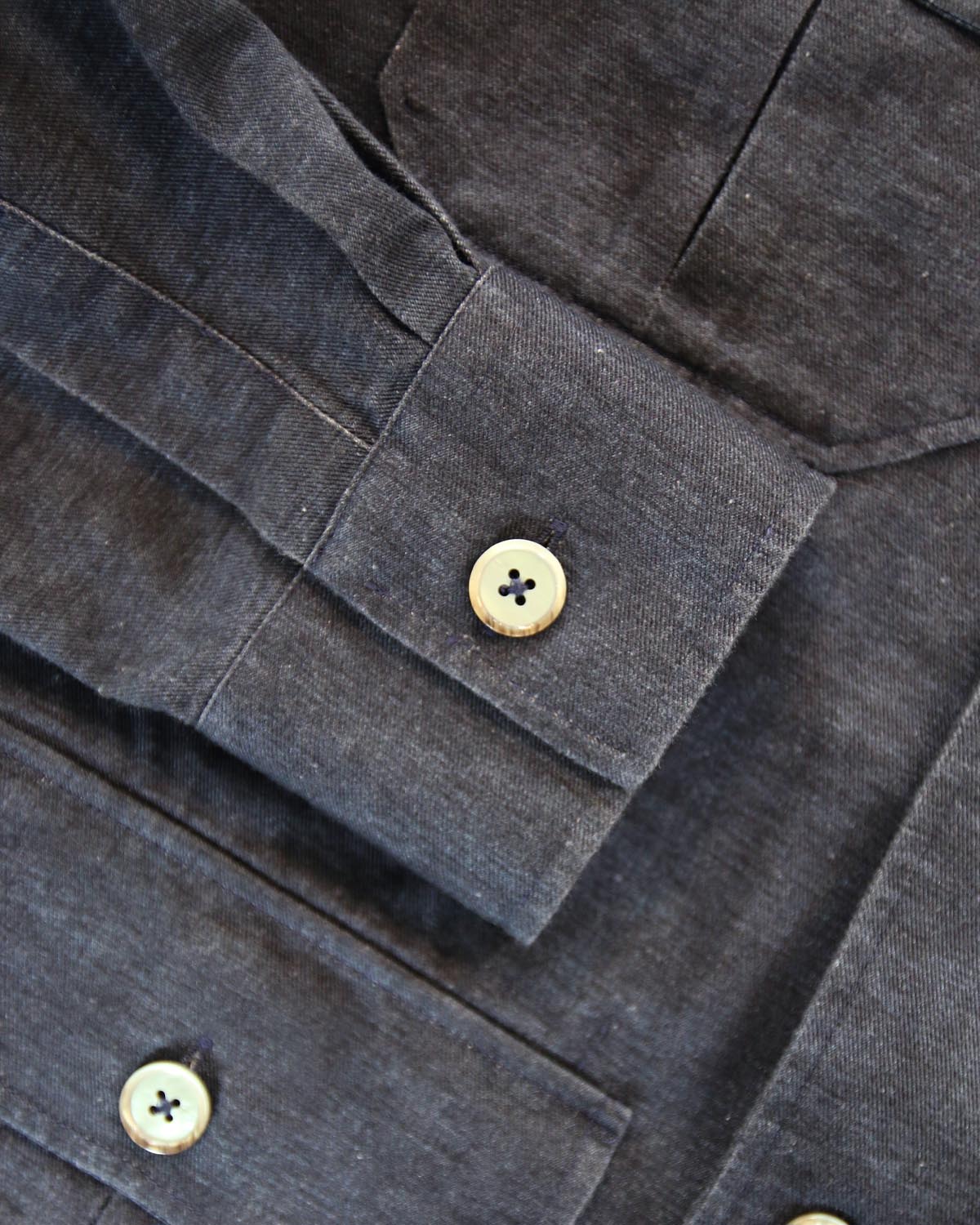 Indigo blue overshirt regular fit