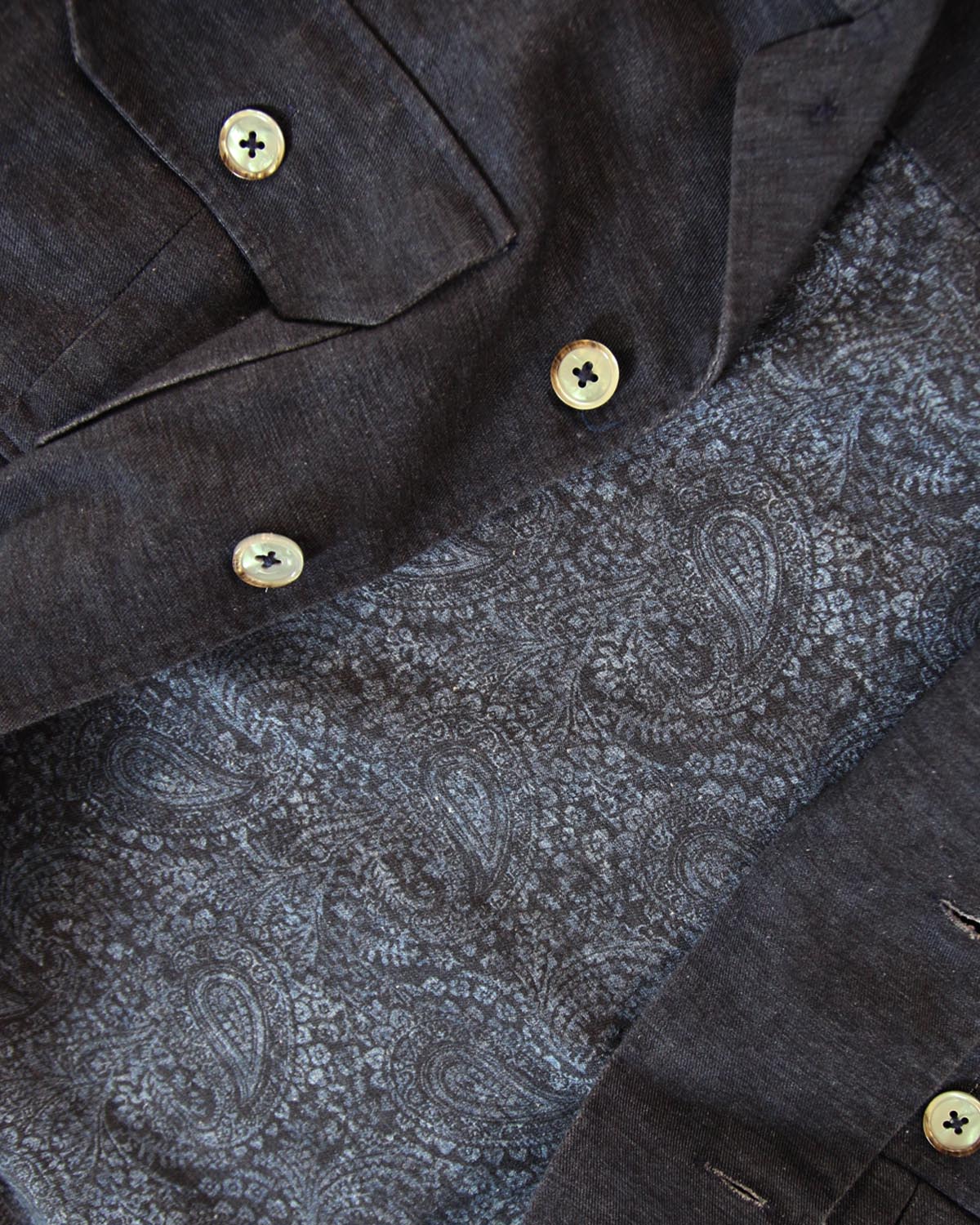 Indigo blue overshirt regular fit