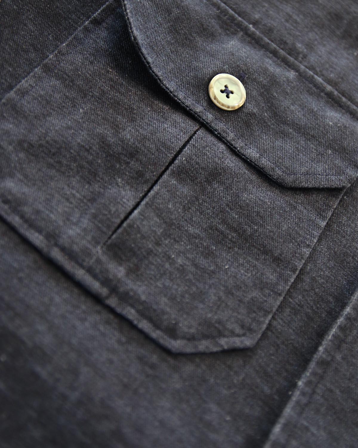 Indigo blue overshirt regular fit