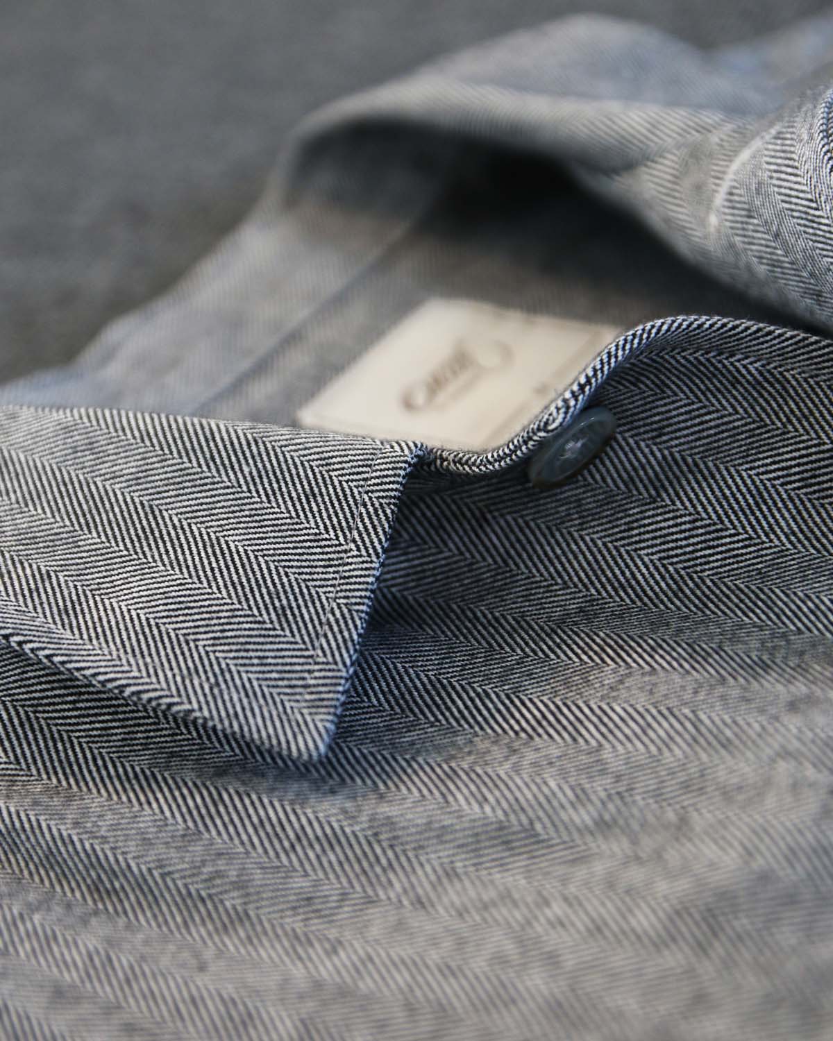 Grey herringbone overshirt