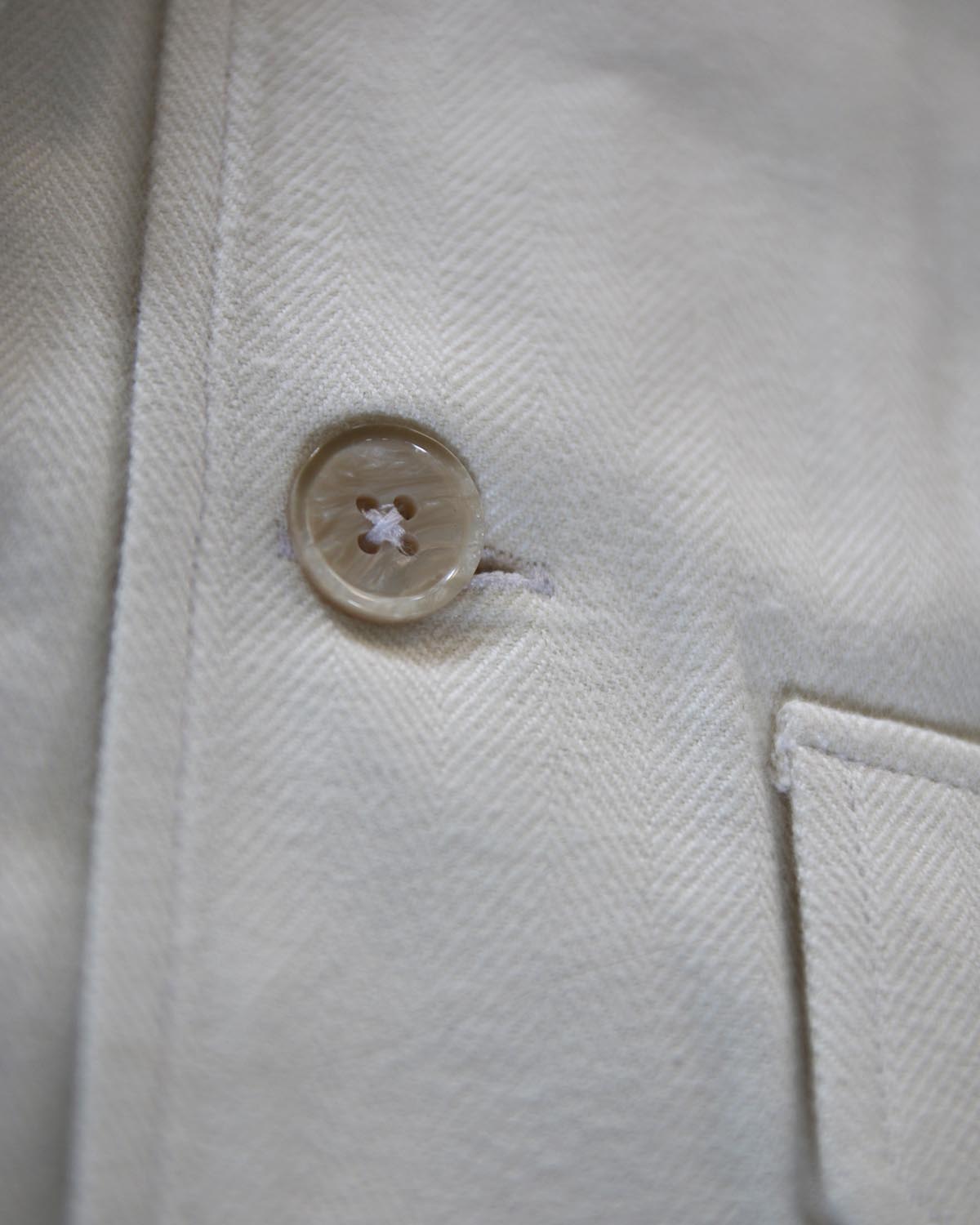 Off-white herringbone overshirt