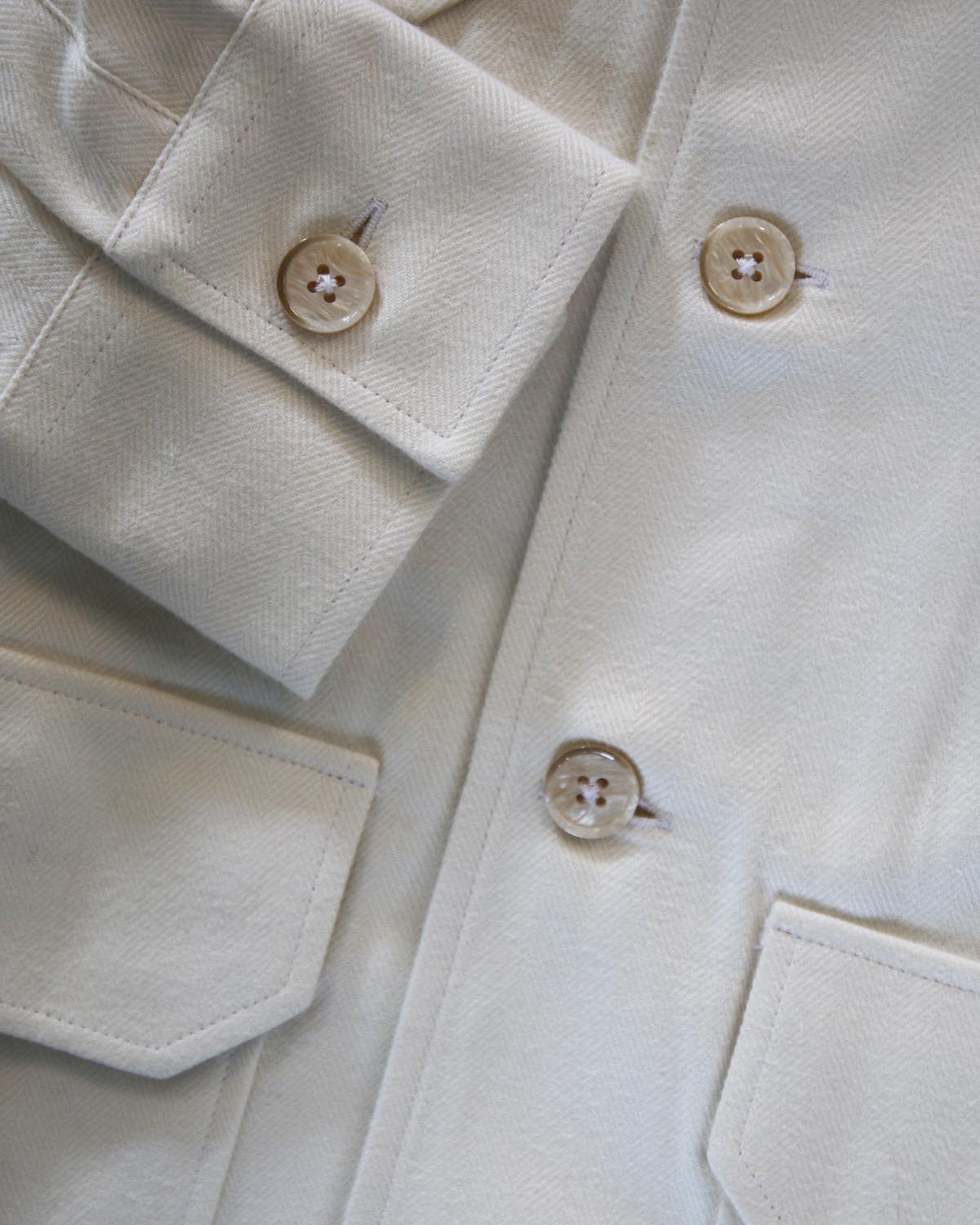 Off-white herringbone overshirt