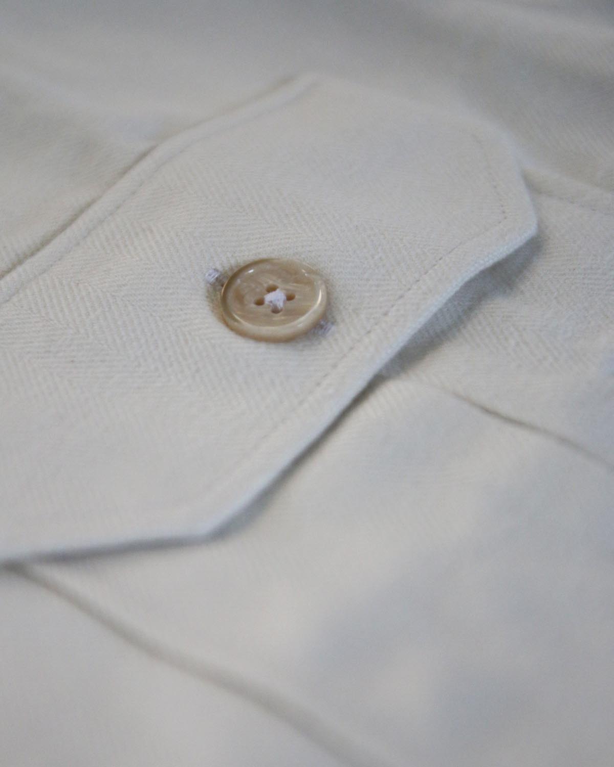Off-white herringbone overshirt
