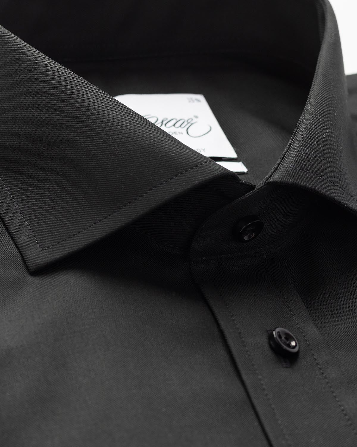 Svart kortärmad skjorta wrinkle free regular fit