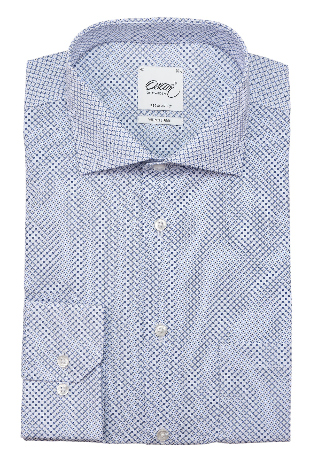 Blue printed regular fit shirt