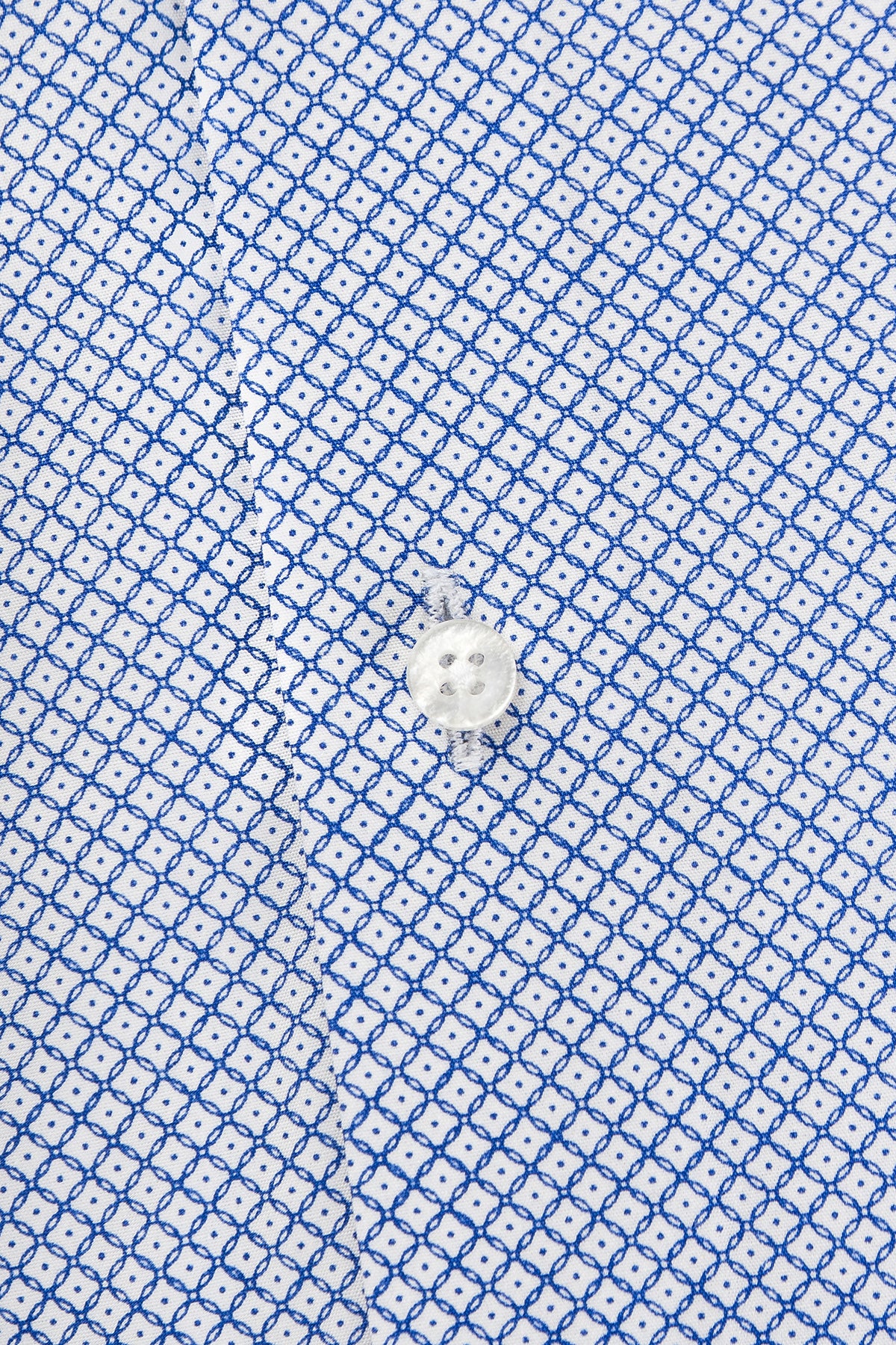 Blue printed regular fit shirt