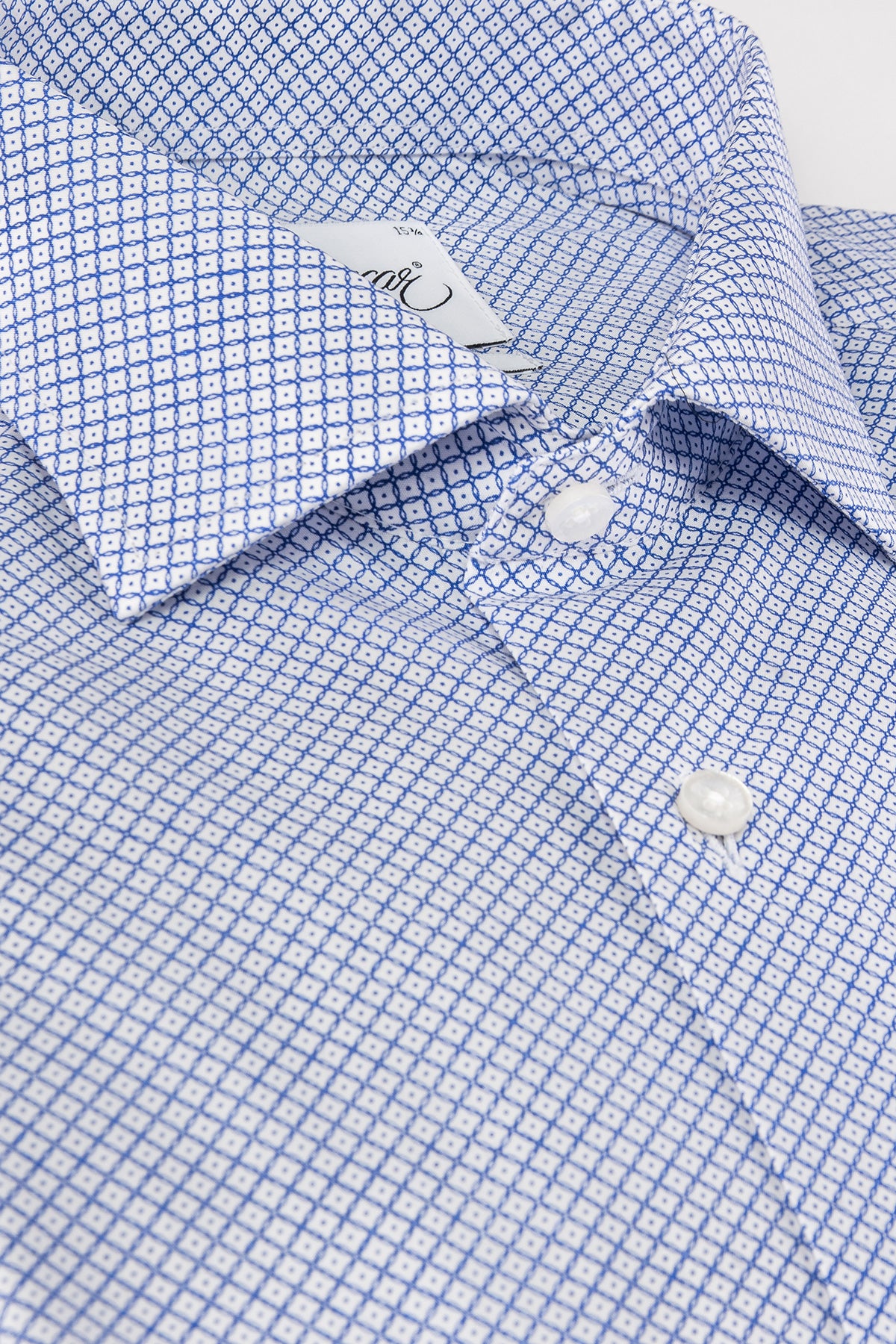 Blue printed regular fit shirt