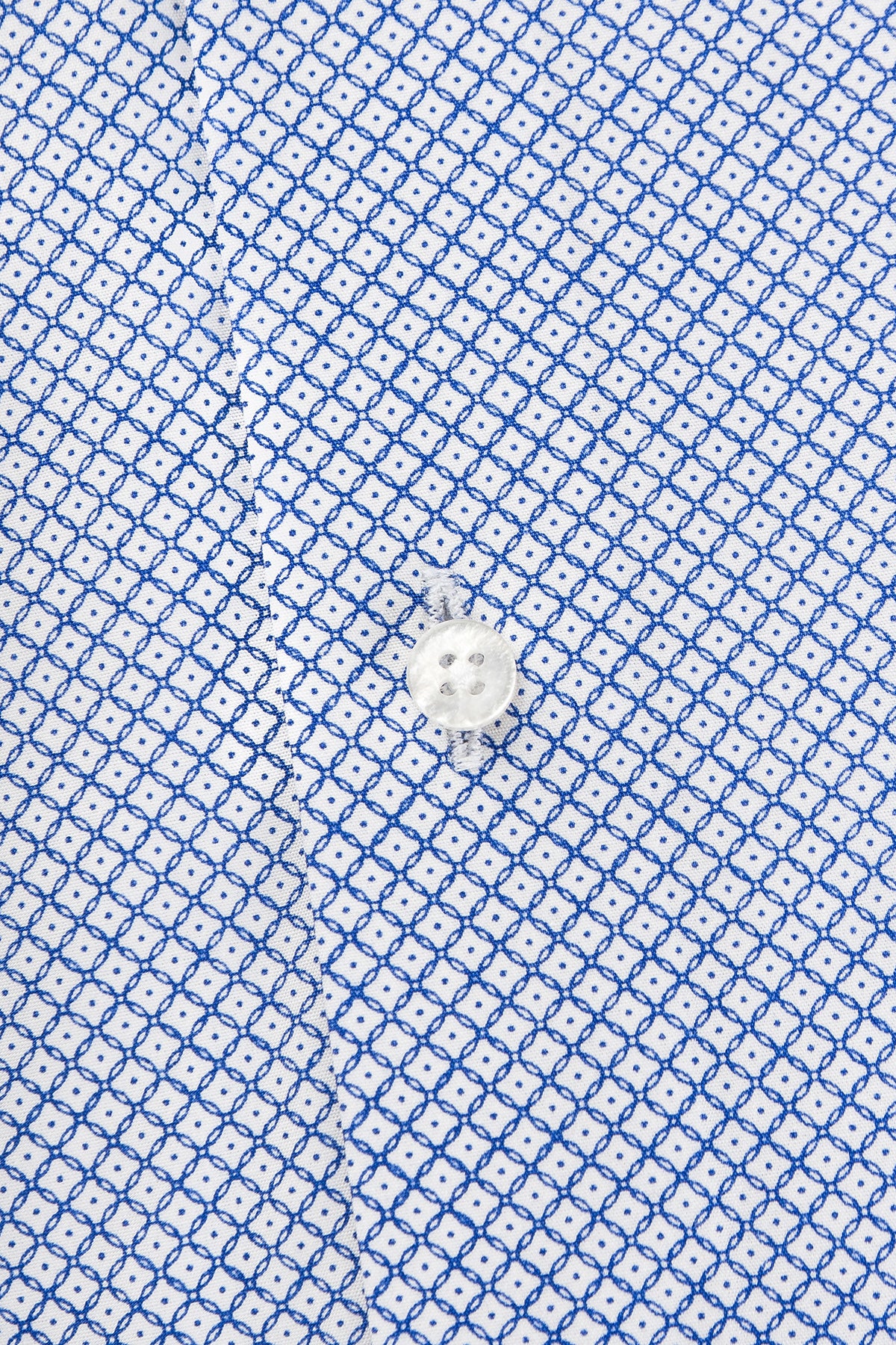 Blue printed slim fit shirt