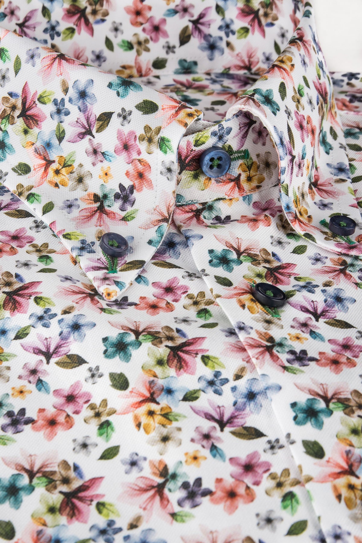 Flower printed button down regular fit shirt
