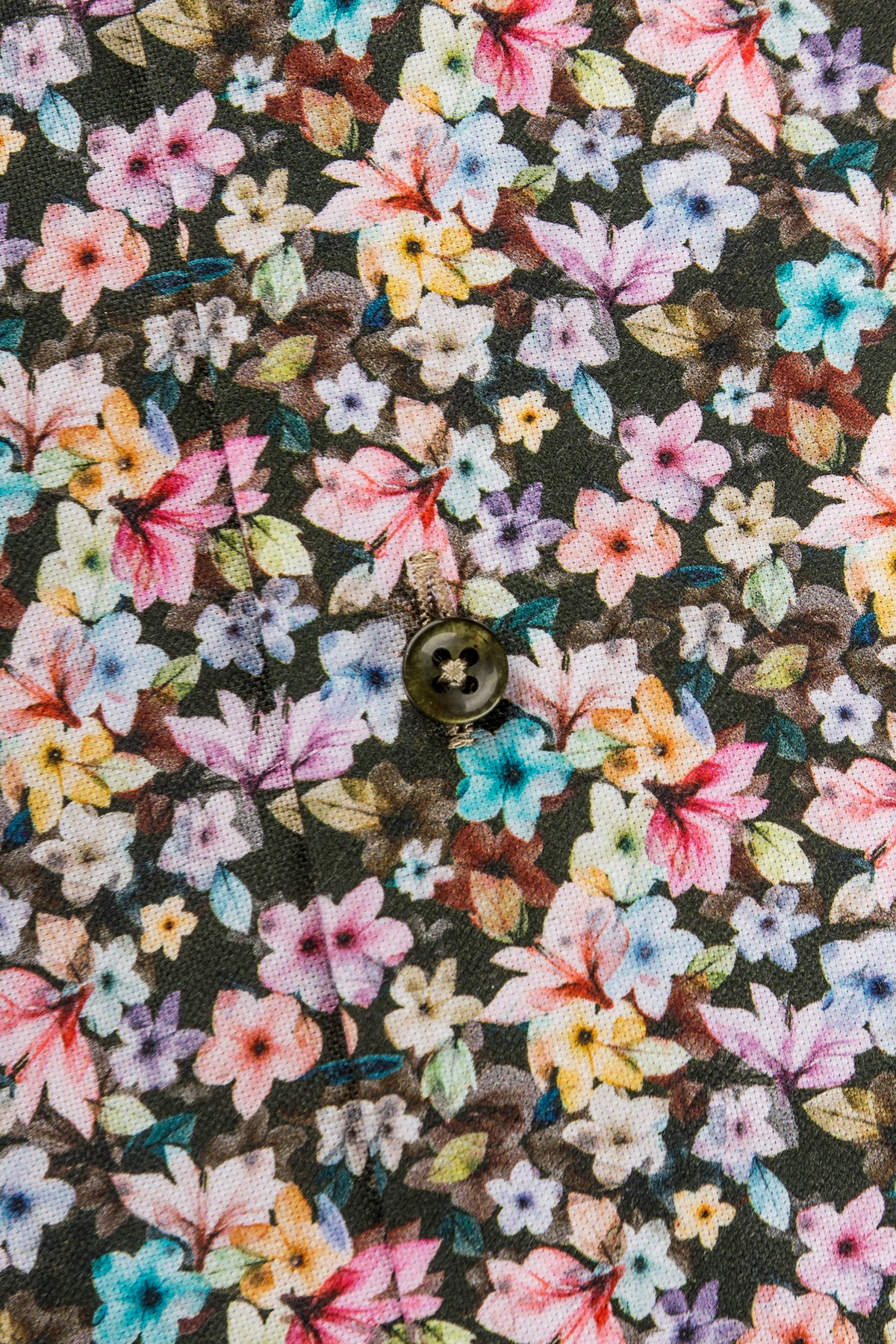 Flower printed button down regular fit shirt