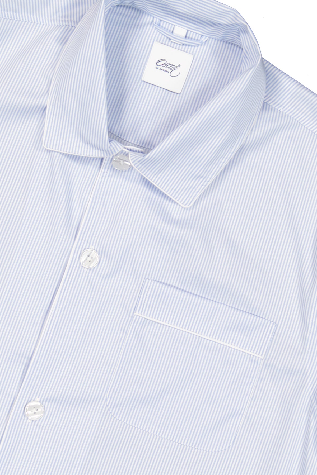 Light blue striped pyjama shirt