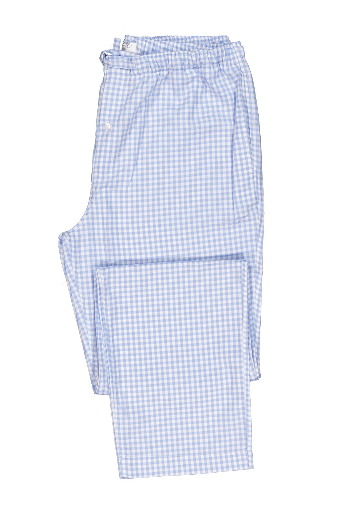 Light blue checked pyjama pants