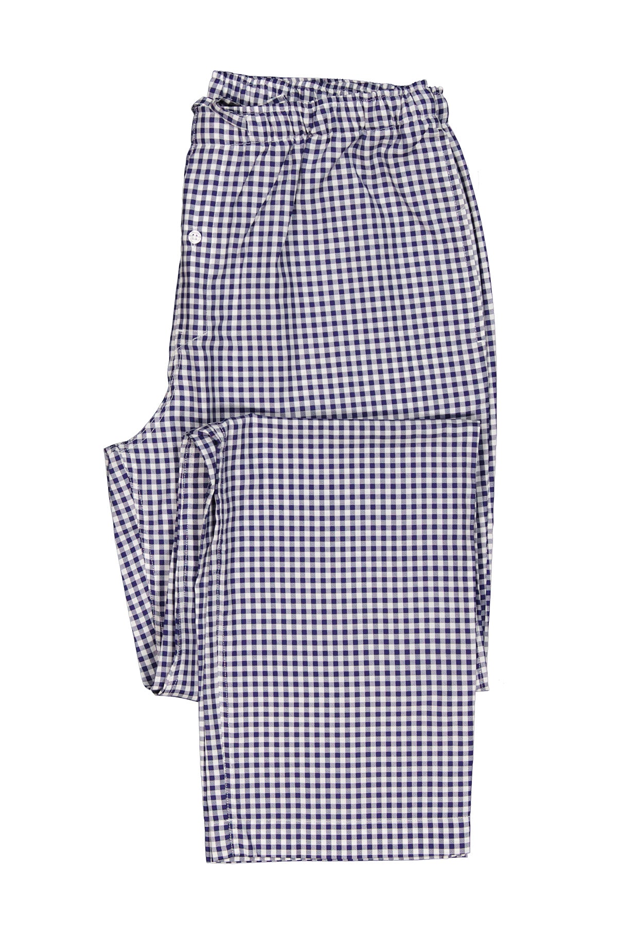 Navy blue checked pyjama pants