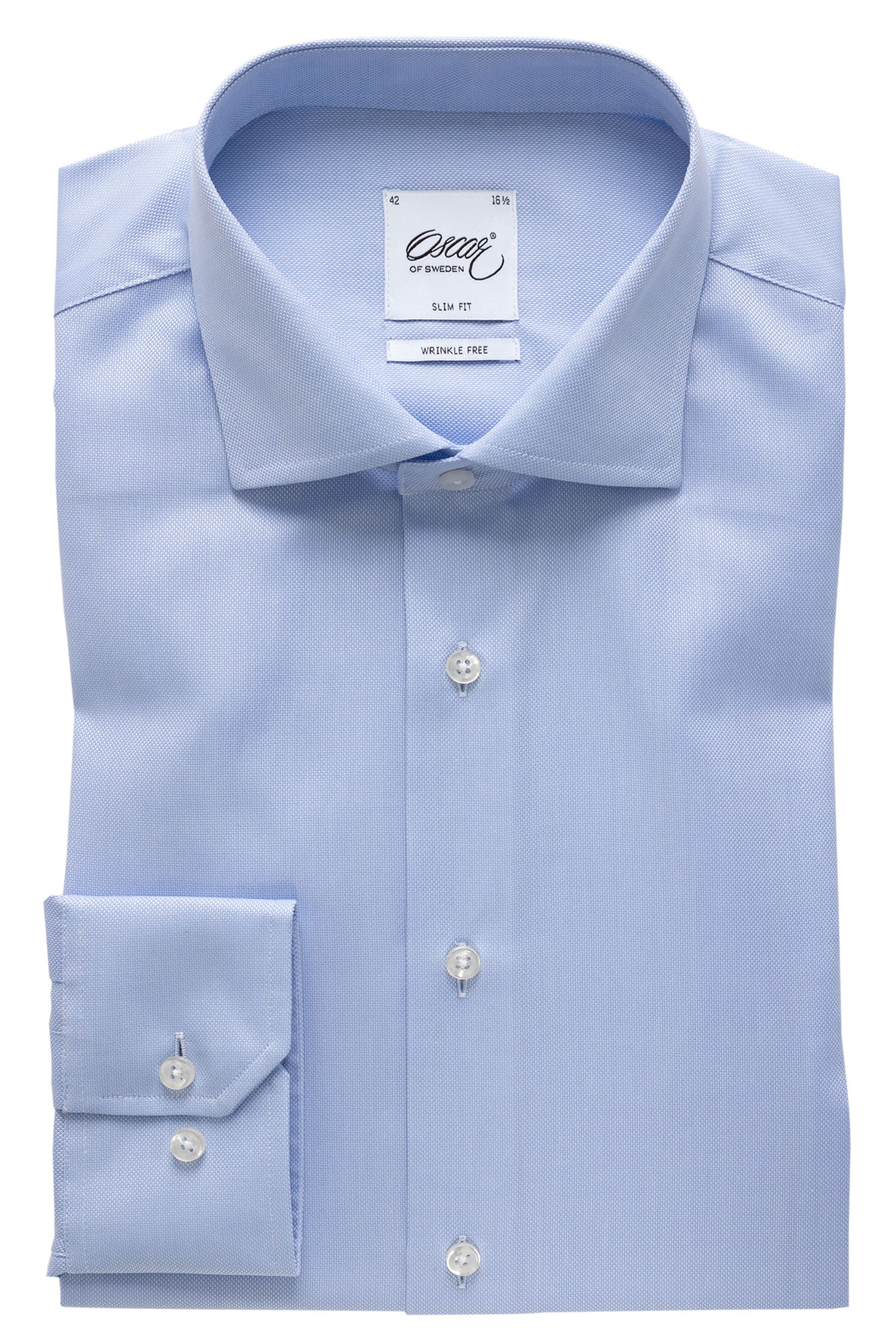 Light blue royal oxford slim fit shirt