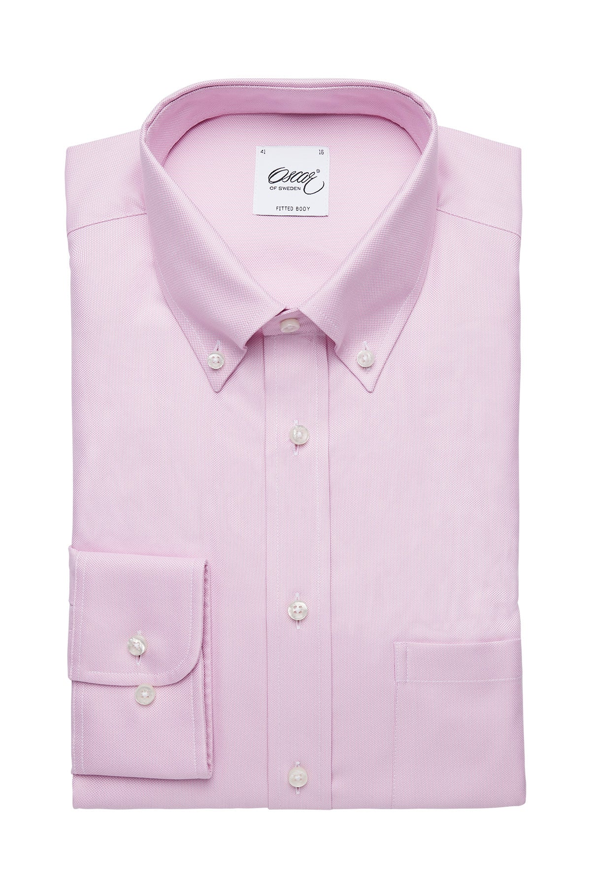 Pink washed button down regular fit shirt